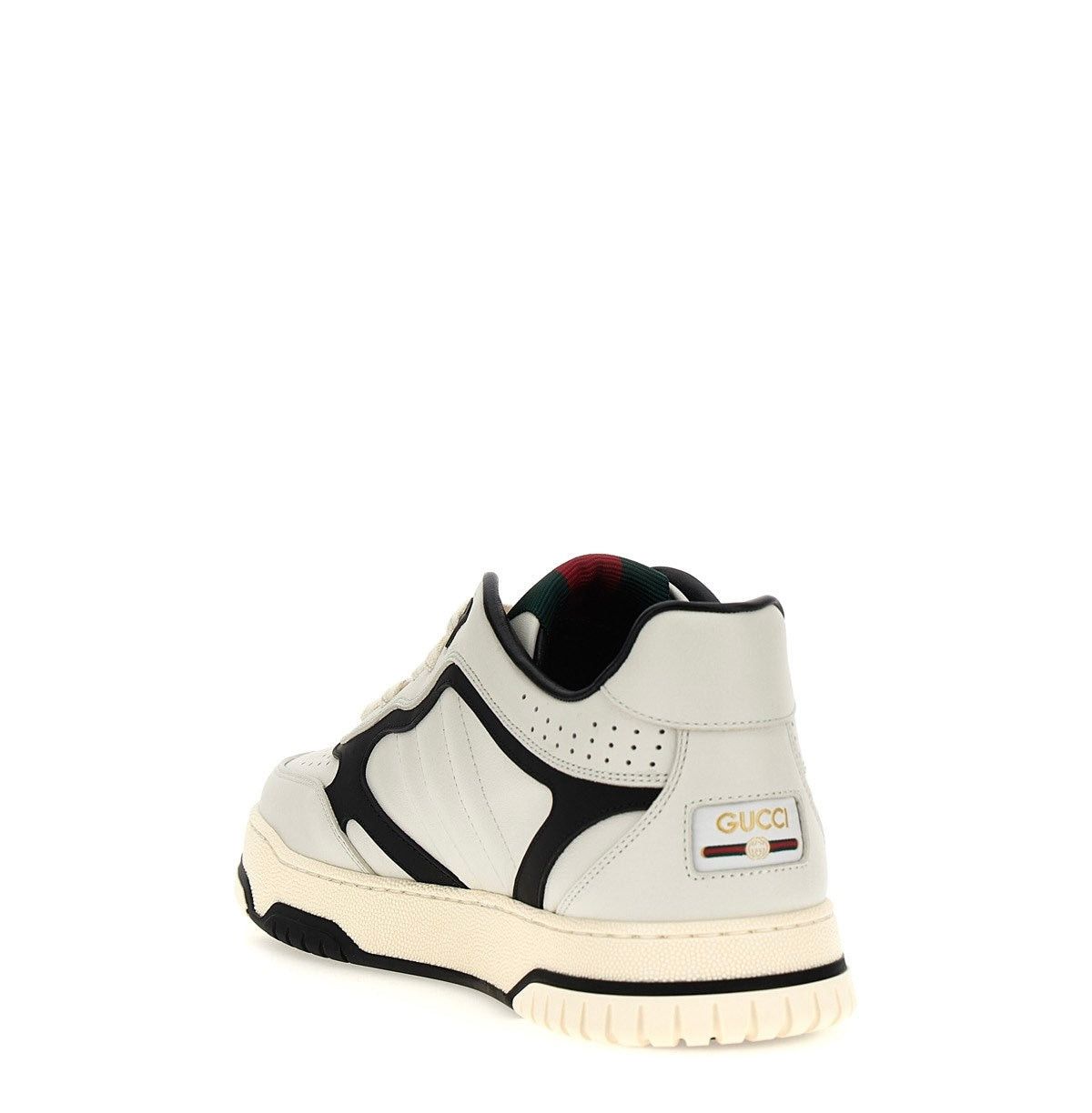 Gucci GUCCI MEN’S RE-WEB LEATHER SNEAKERS SIZE 8 Size ONE SIZE - 3 Thumbnail
