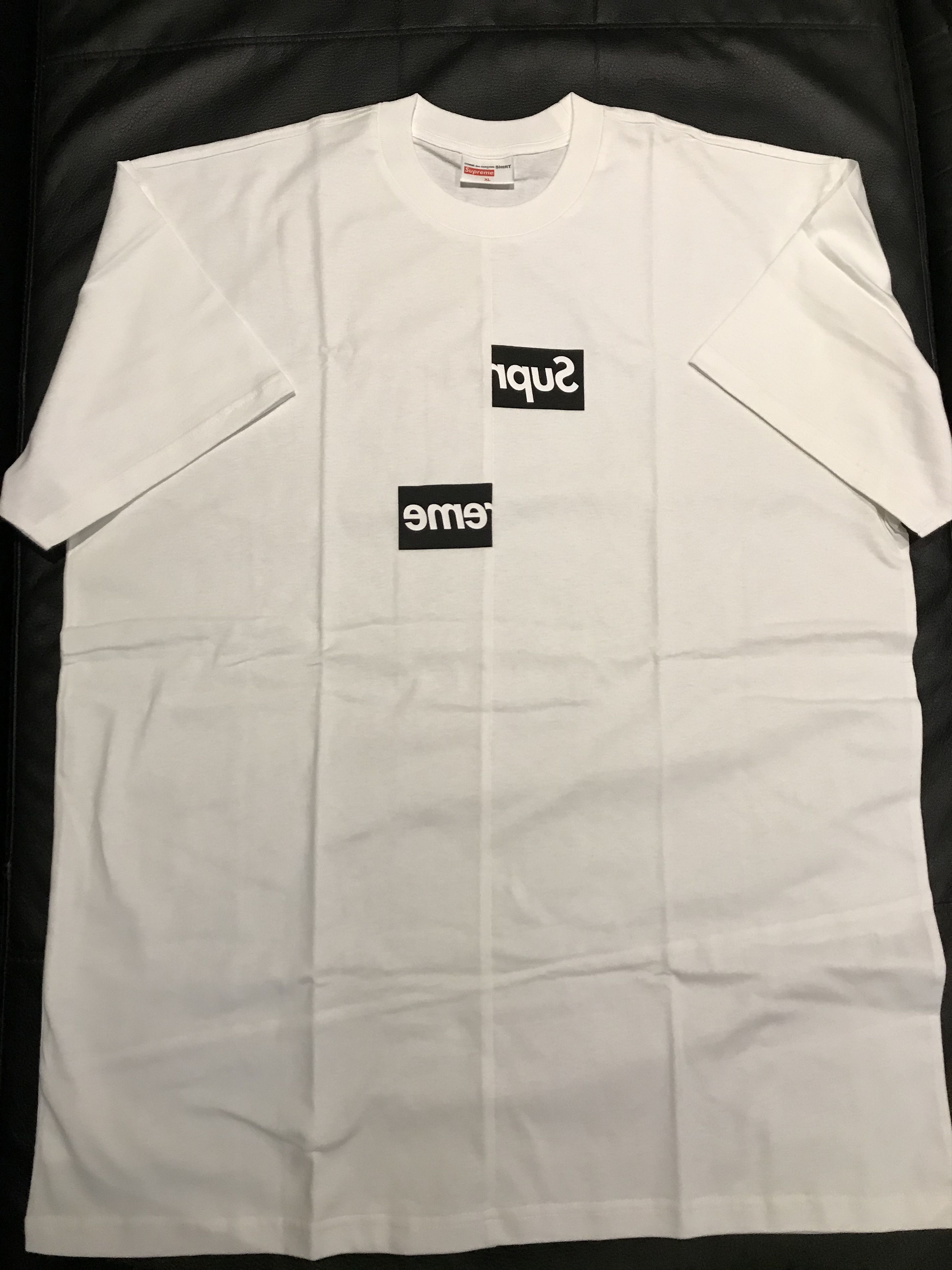 Cdg supreme box logo tee hotsell