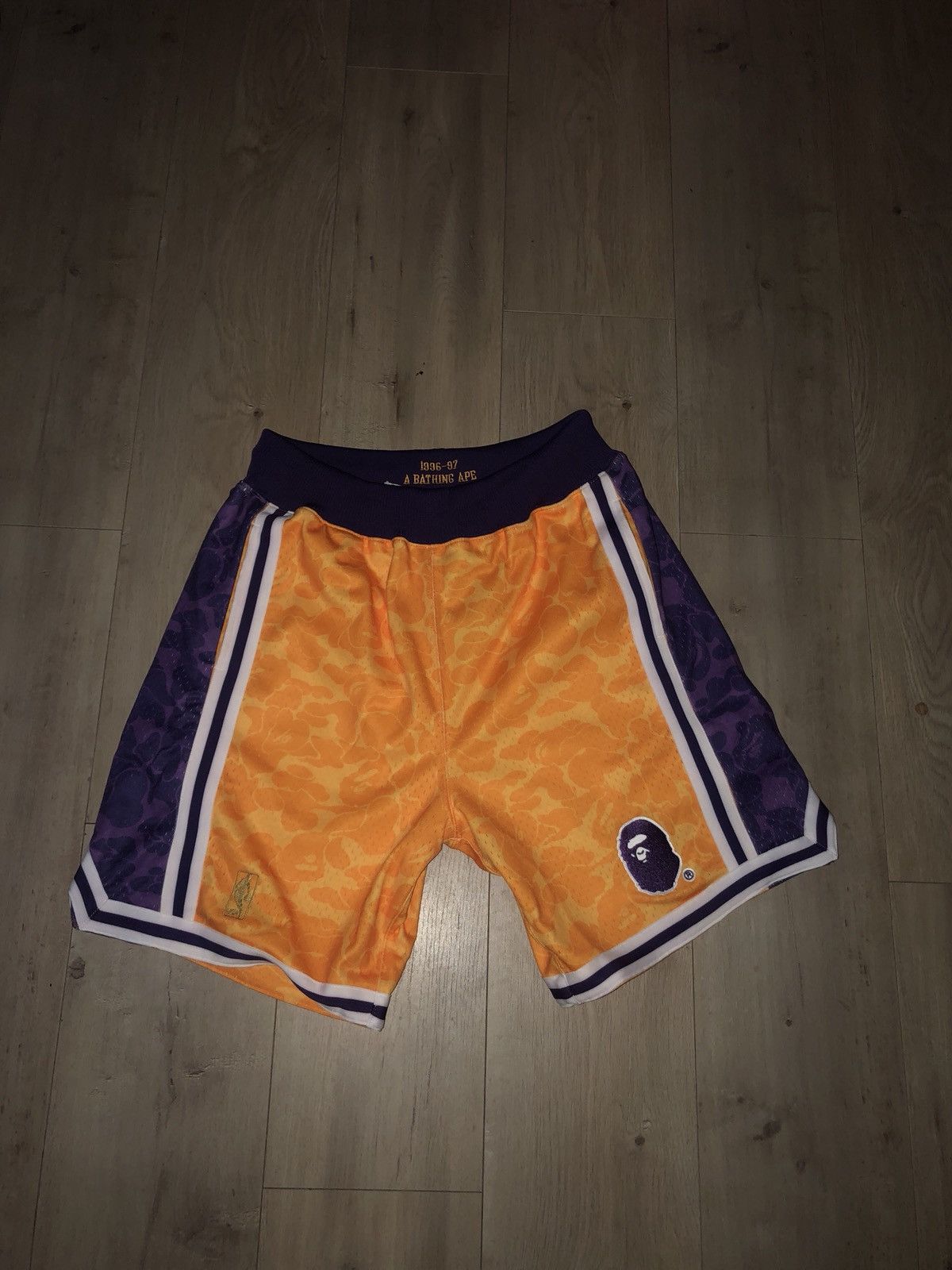 A Bathing Ape - BAPE x Mitchell & Ness Los Angeles Lakers Shorts - PPX –  Grails SF