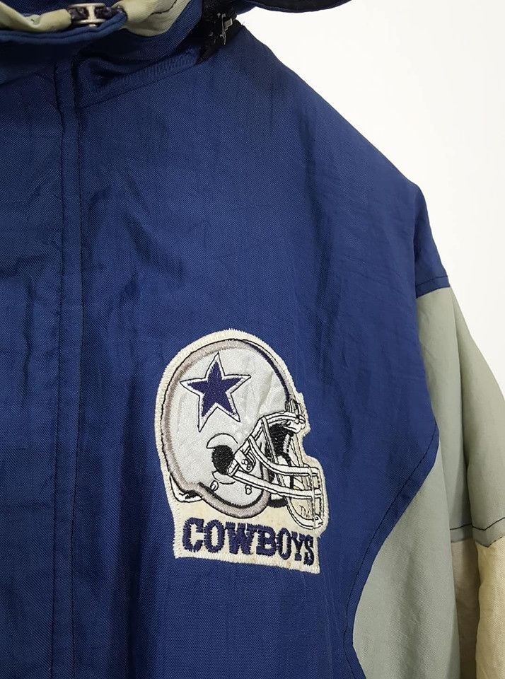 NFL Dallas Cowboys Helmet Logo Detachable Hood Quilted Jacket Size US XL / EU 56 / 4 - 6 Thumbnail