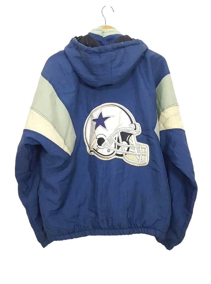 NFL Dallas Cowboys Helmet Logo Detachable Hood Quilted Jacket Size US XL / EU 56 / 4 - 1 Thumbnail