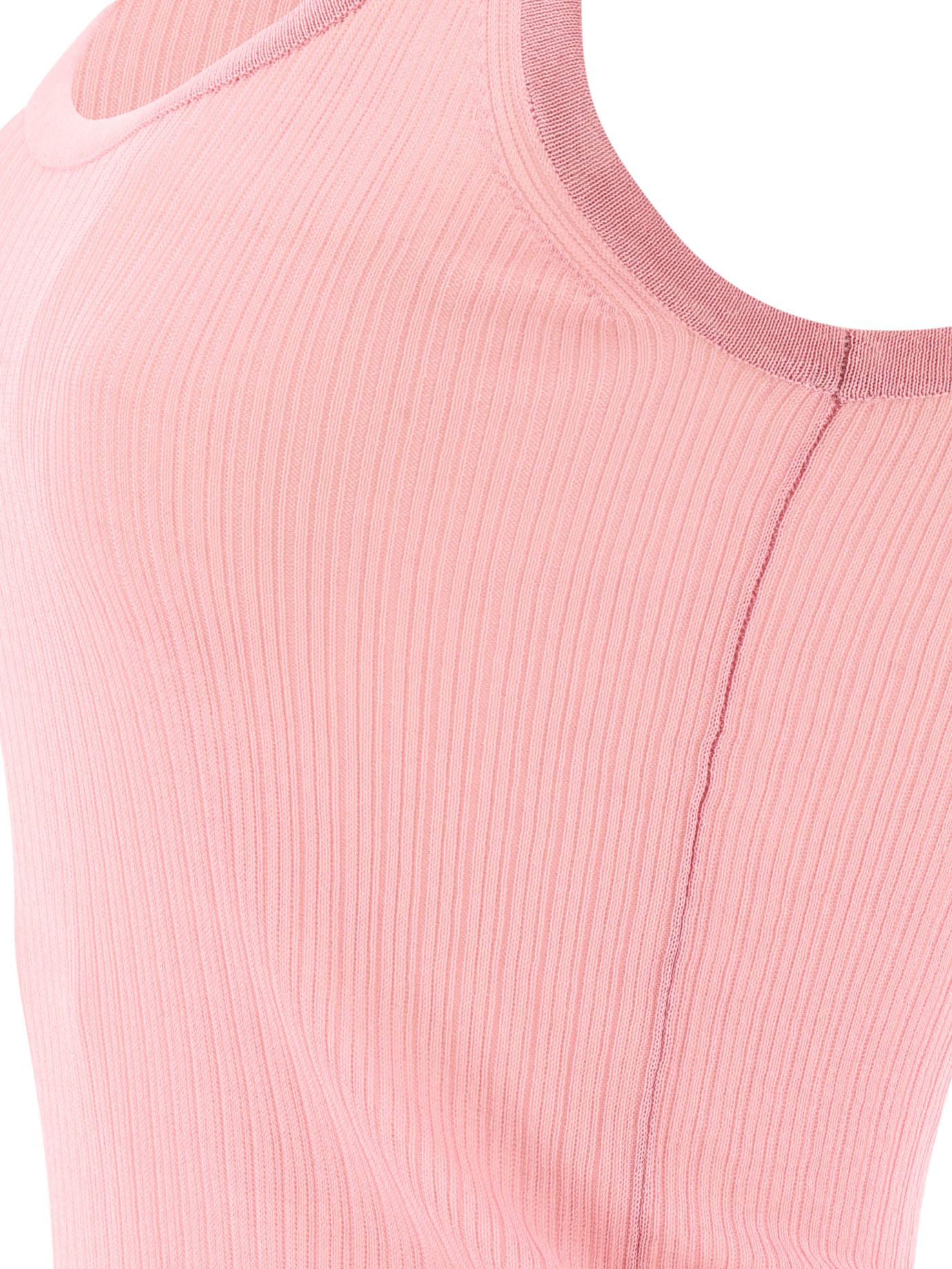 Max Mara Bastia Ribbed Silk Tank Top Size L / US 10 / IT 46 - 4 Thumbnail