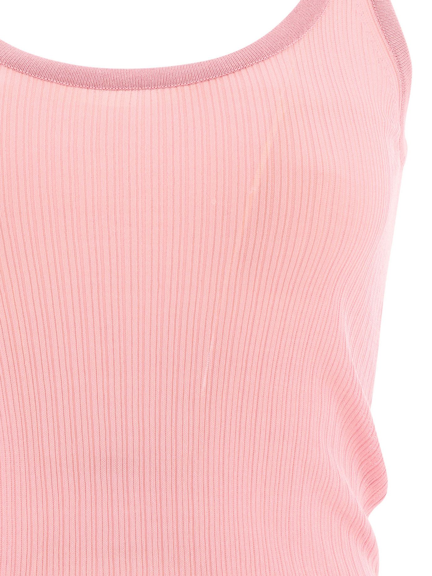 Max Mara Bastia Ribbed Silk Tank Top Size L / US 10 / IT 46 - 3 Thumbnail
