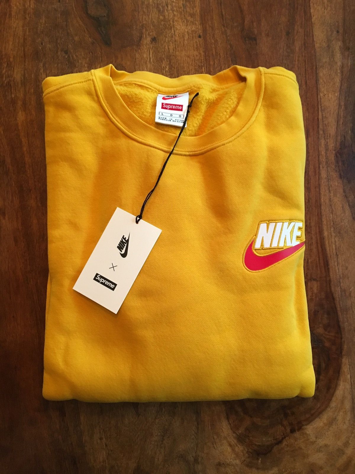 Nike × Supreme Supreme Nike Crewneck Mustard | Supreme