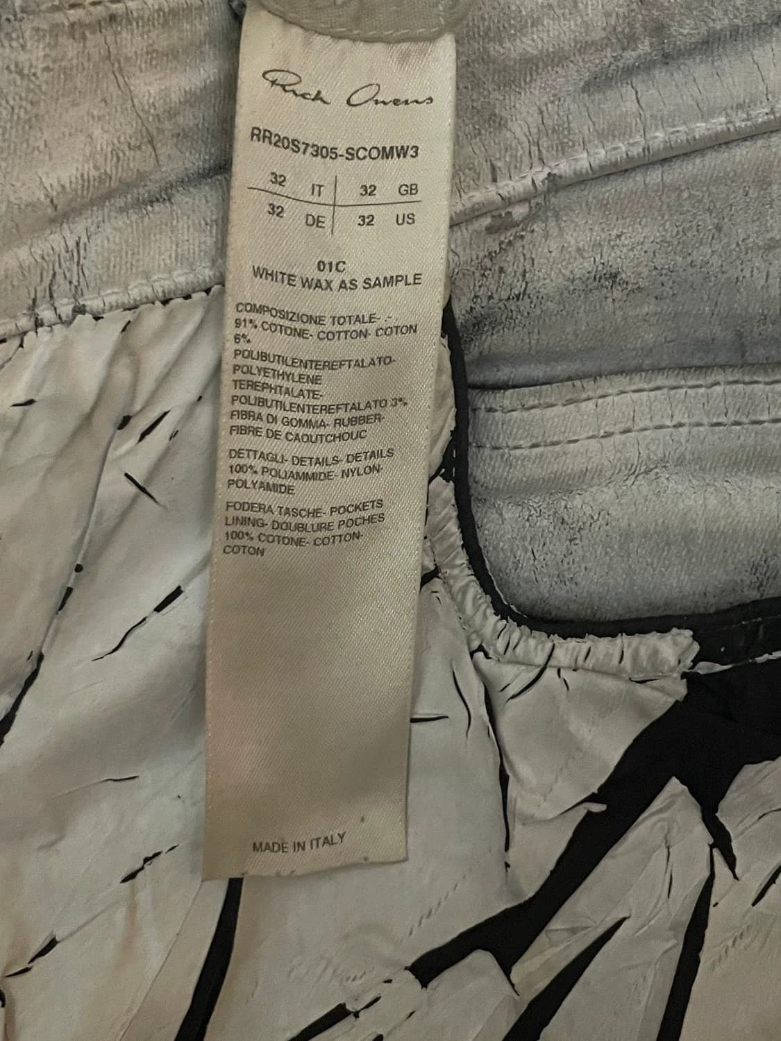 Rick Owens Rick Owens 20ss wax Denim pants splash-ink skinny jeans -DMC Size US 32 / EU 48 - 3 Thumbnail