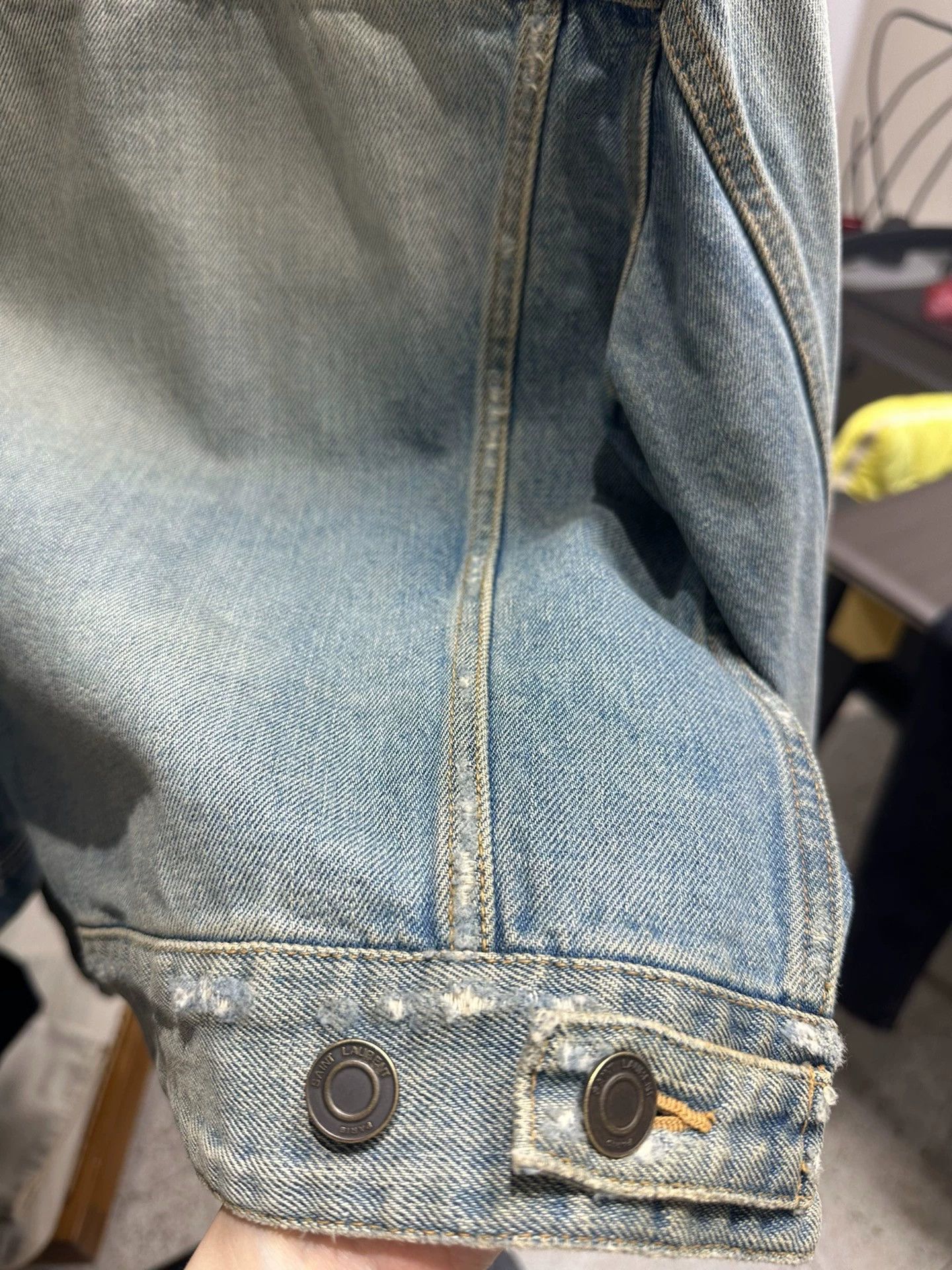 Saint Laurent Paris Saint Laurent sanding craft denim jacket - -DMC Size US L / EU 52-54 / 3 - 7 Thumbnail