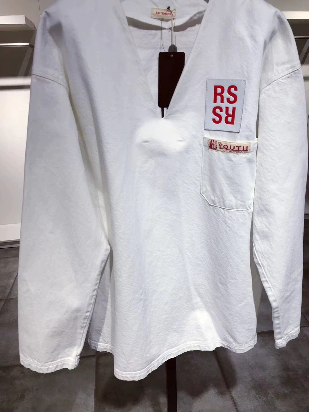 Raf Simons RAF SIMONS V-neck loose fit top with long sleeves -DMC Size US M / EU 48-50 / 2 - 2 Thumbnail