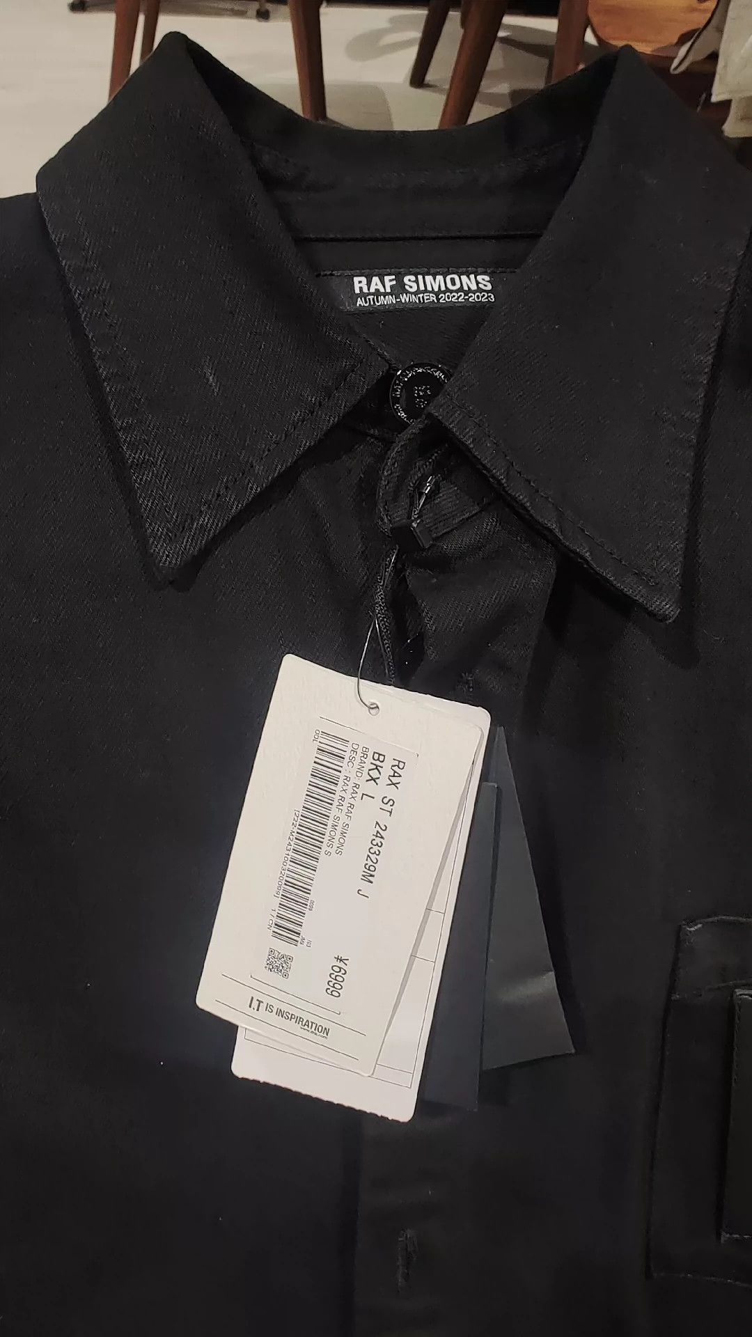 Raf Simons Raf Simons 22fw Black Brand silhouette denim jacket -DMC Size US L / EU 52-54 / 3 - 3 Thumbnail