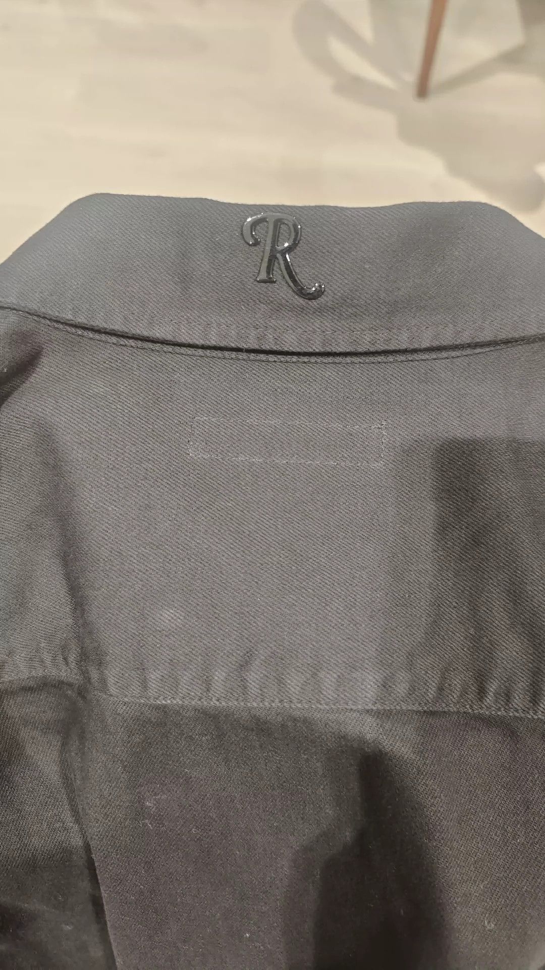 Raf Simons Raf Simons 22fw Black Brand silhouette denim jacket -DMC Size US L / EU 52-54 / 3 - 4 Thumbnail
