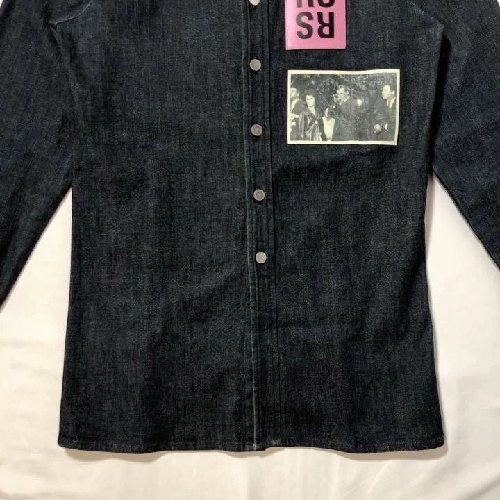 Raf Simons Raf simons 15ss Leather Patch Denim Shirt -DMC Size US S / EU 44-46 / 1 - 3 Thumbnail