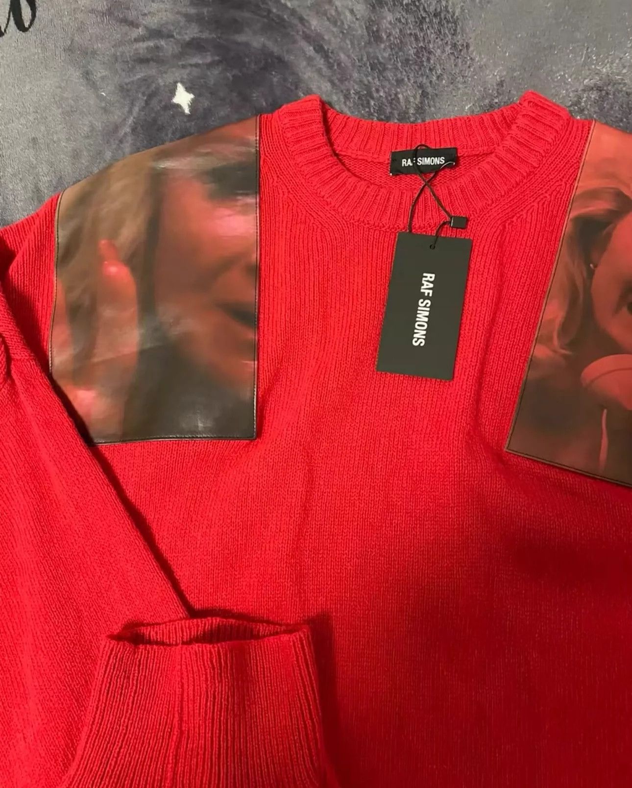 Raf Simons Raf Simons Double Patch Cloth Portrait Knitted Sweater -DMC Size US XS / EU 42 / 0 - 4 Thumbnail