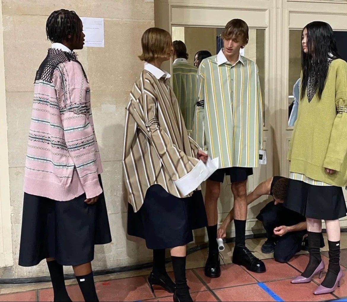 Raf Simons Rafsimons 2022ss multi-color striped shirt -DMC Size US XS / EU 42 / 0 - 8 Thumbnail