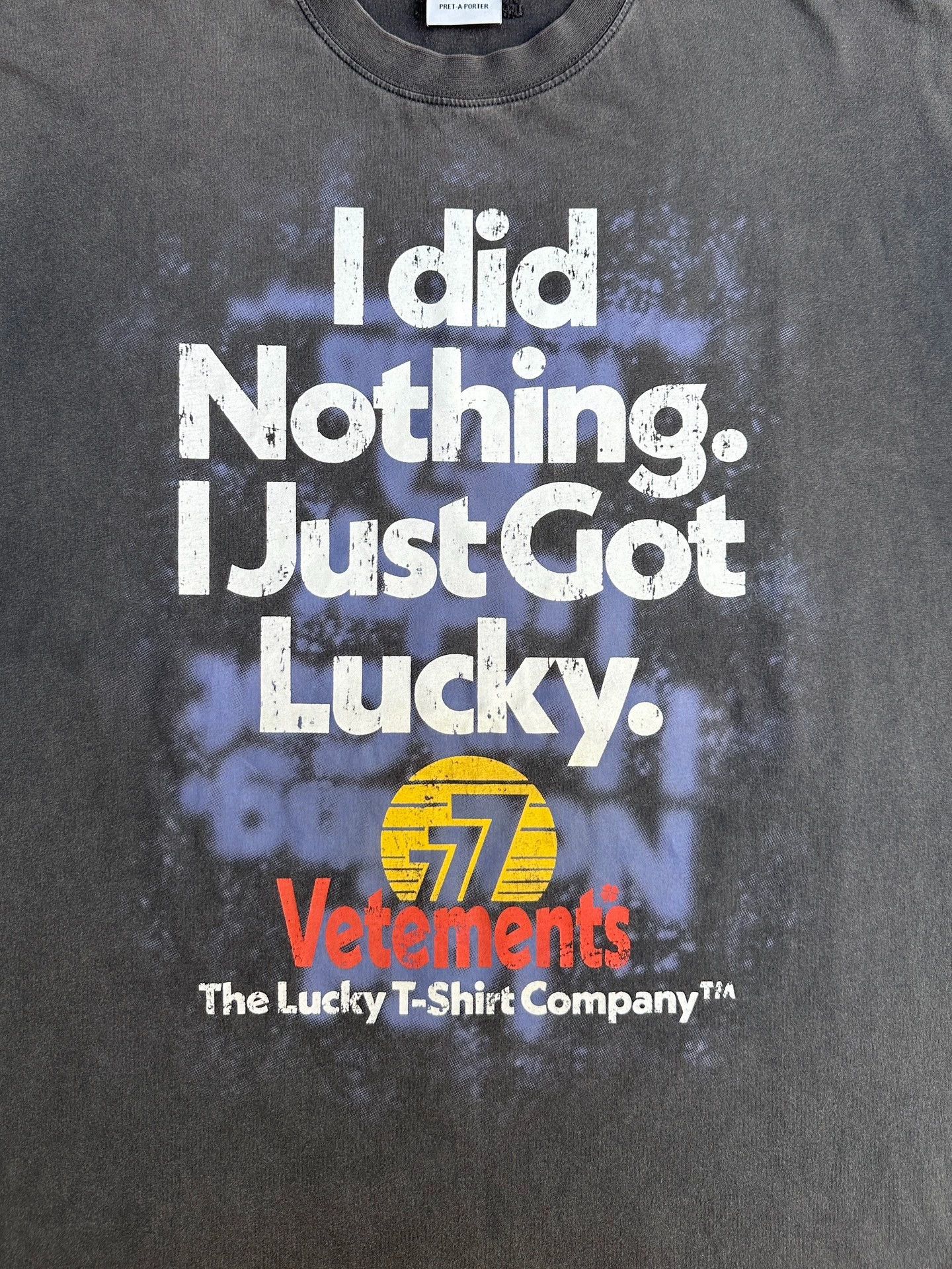 Vetements Vetements 22AW Show Lucky Slogan Printed Laundry T-shirt -DMC Size US S / EU 44-46 / 1 - 2 Thumbnail