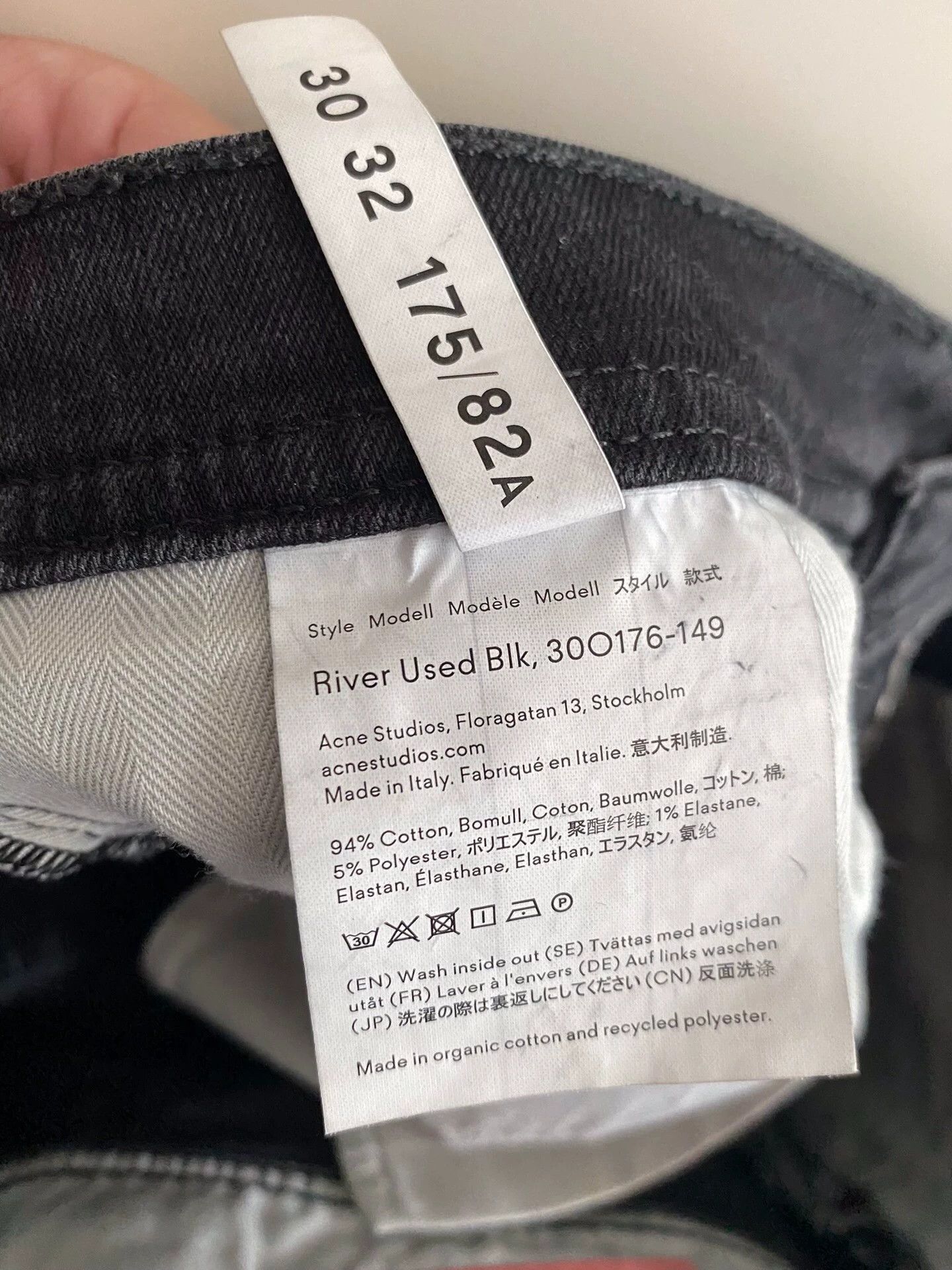 Acne Studios Acne Studios River Used Black jeans - -DMC Size US 30 / EU 46 - 5 Thumbnail