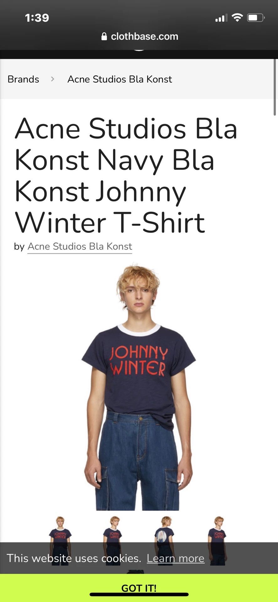 Acne Studios Acne Studios cotton printed t-shirt - -DMC Size US L / EU 52-54 / 3 - 9 Thumbnail