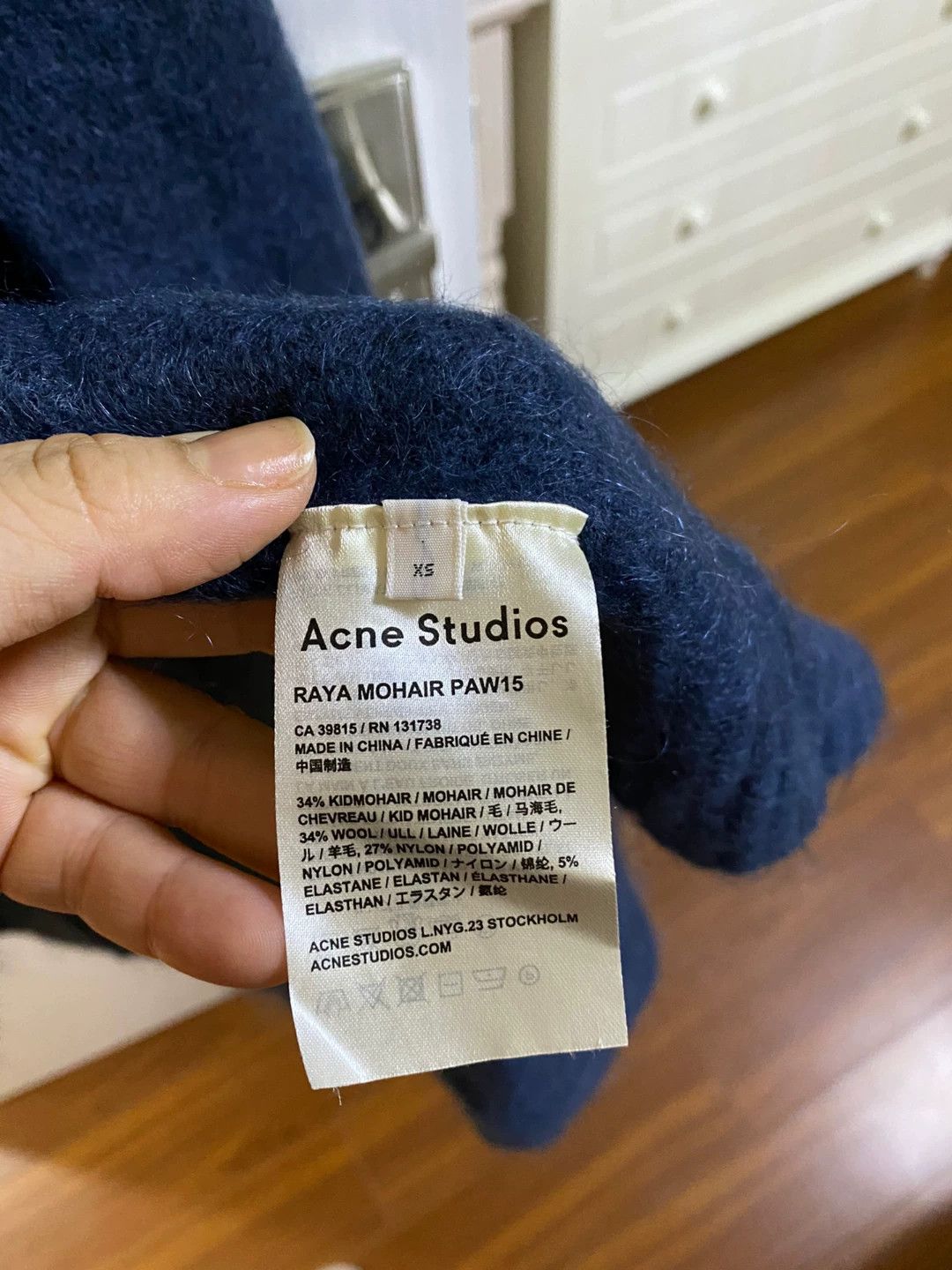 Acne Studios acne inky blue mohair cardigan long - -DMC Size US XS / EU 42 / 0 - 4 Thumbnail