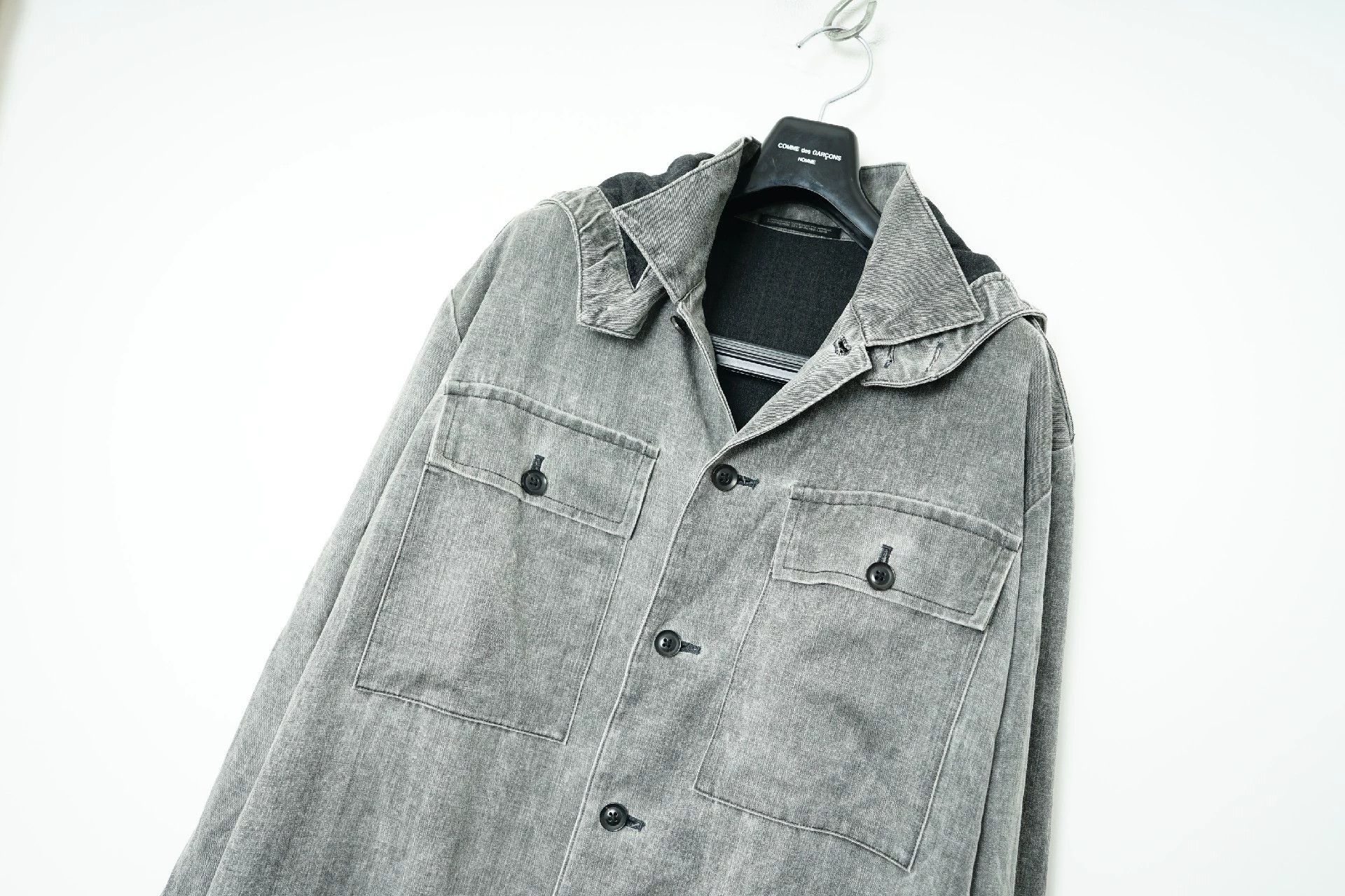 Yohji Yamamoto Yohji Yamamoto Loose Heavy Wash Hooded Jacket - -DMC Size US L / EU 52-54 / 3 - 4 Thumbnail