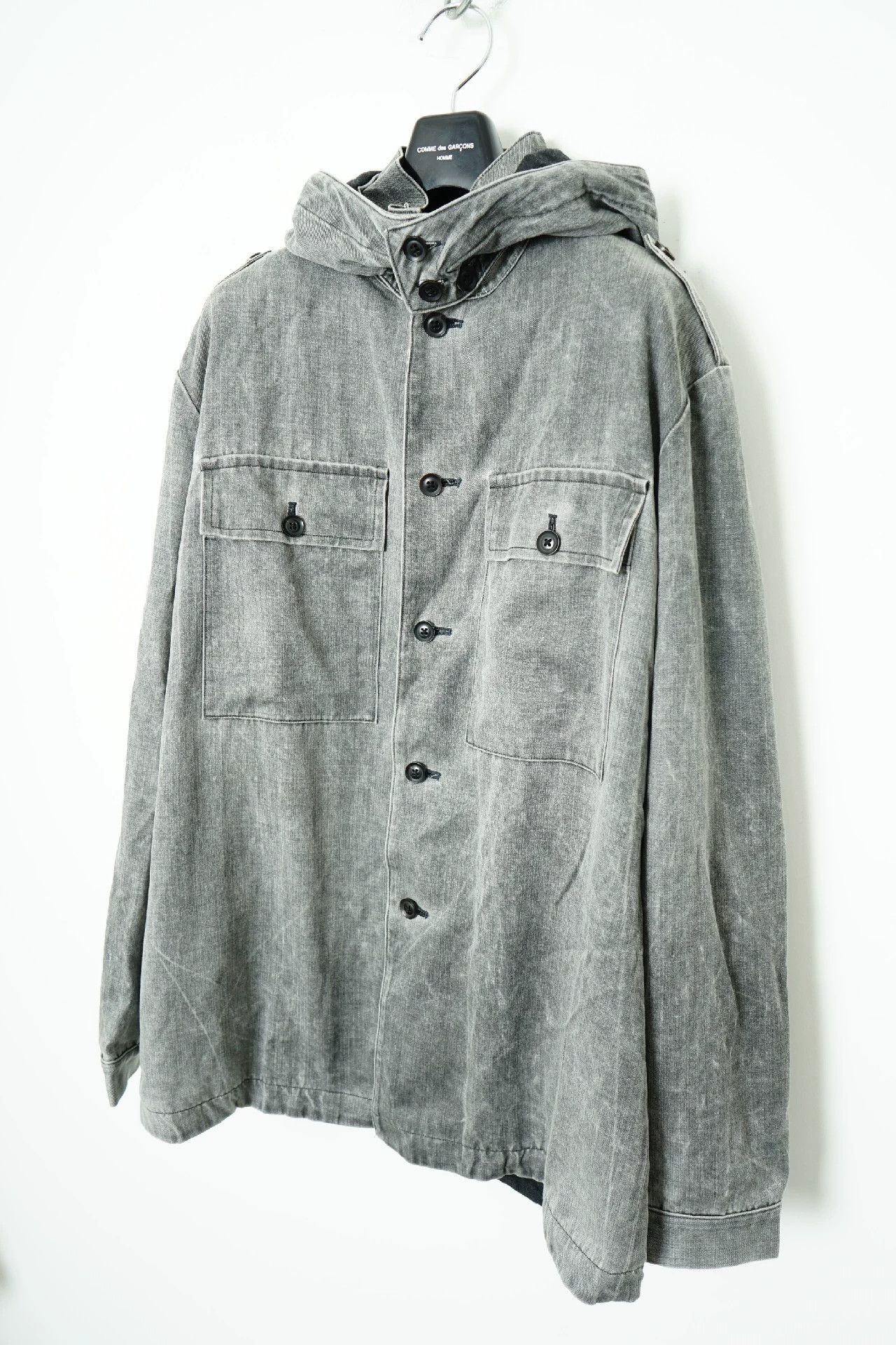 Yohji Yamamoto Yohji Yamamoto Loose Heavy Wash Hooded Jacket - -DMC Size US L / EU 52-54 / 3 - 3 Thumbnail
