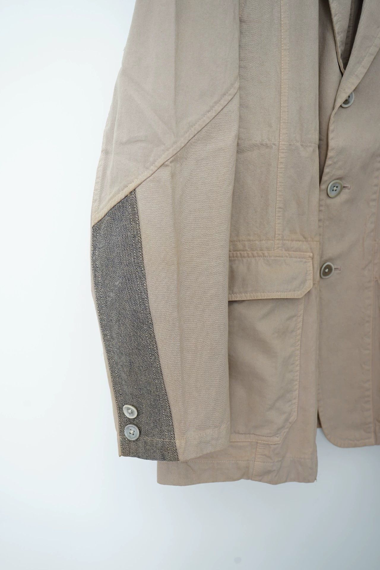 Yohji Yamamoto Yohji Yamamoto Loose Silhouette Patchwork Jacket Suit -DMC Size US L / EU 52-54 / 3 - 6 Thumbnail