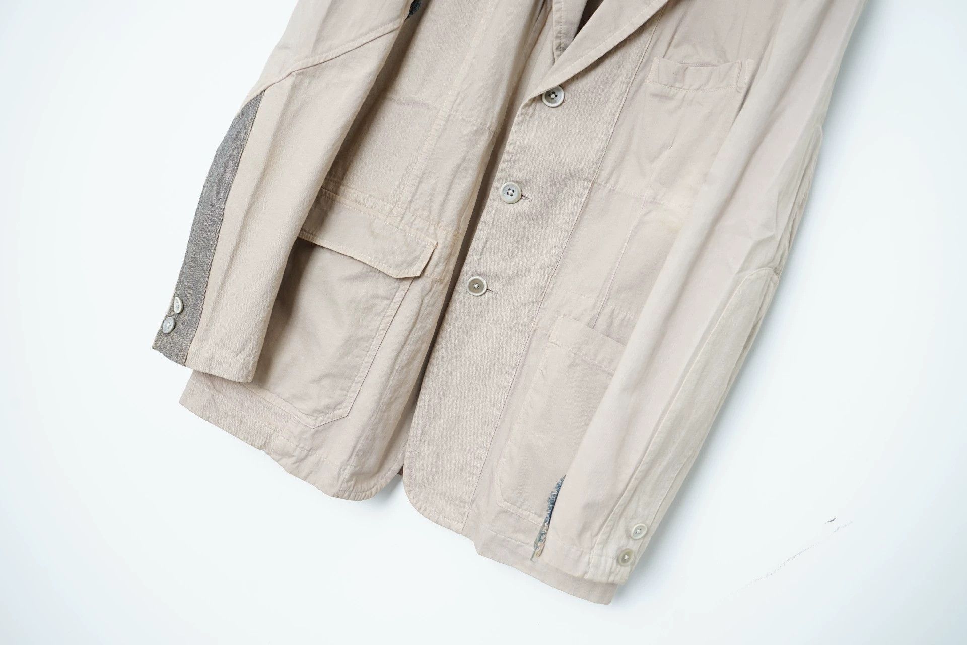 Yohji Yamamoto Yohji Yamamoto Loose Silhouette Patchwork Jacket Suit -DMC Size US L / EU 52-54 / 3 - 4 Thumbnail