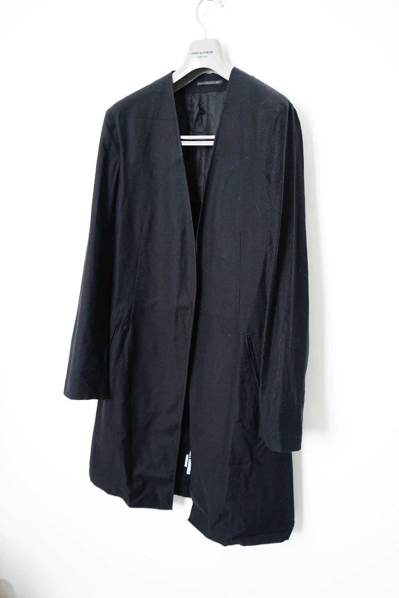 Yohji Yamamoto Yohji Yamamoto Collarless Mid-Length Coat - -DMC Size US M / EU 48-50 / 2 - 6 Thumbnail
