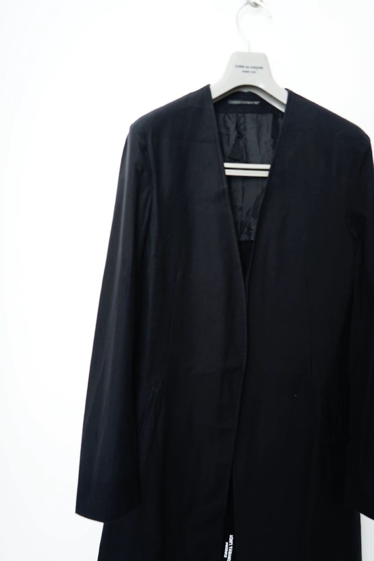 Yohji Yamamoto Yohji Yamamoto Collarless Mid-Length Coat - -DMC Size US M / EU 48-50 / 2 - 5 Thumbnail
