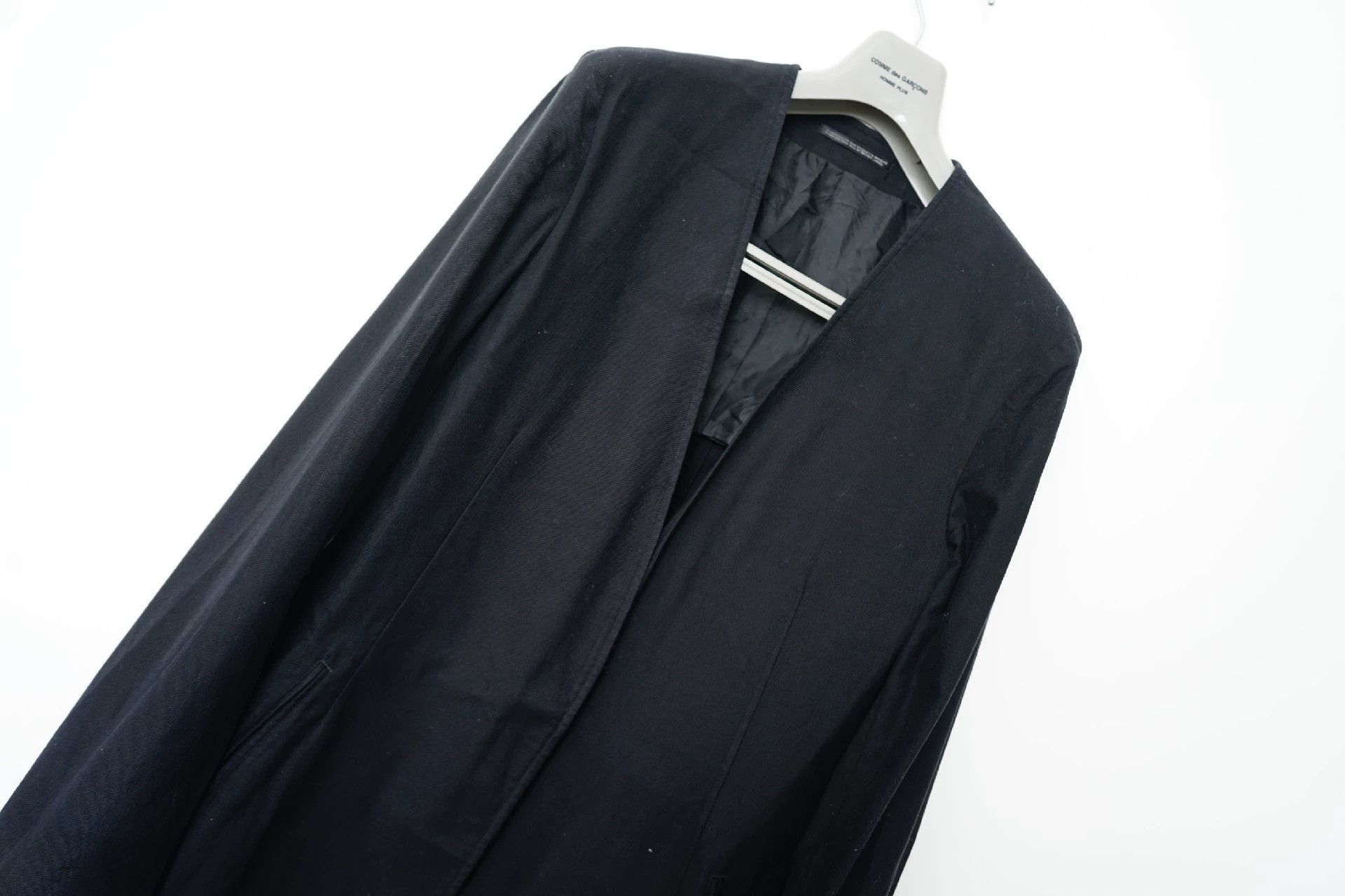 Yohji Yamamoto Yohji Yamamoto Collarless Mid-Length Coat - -DMC Size US M / EU 48-50 / 2 - 4 Thumbnail