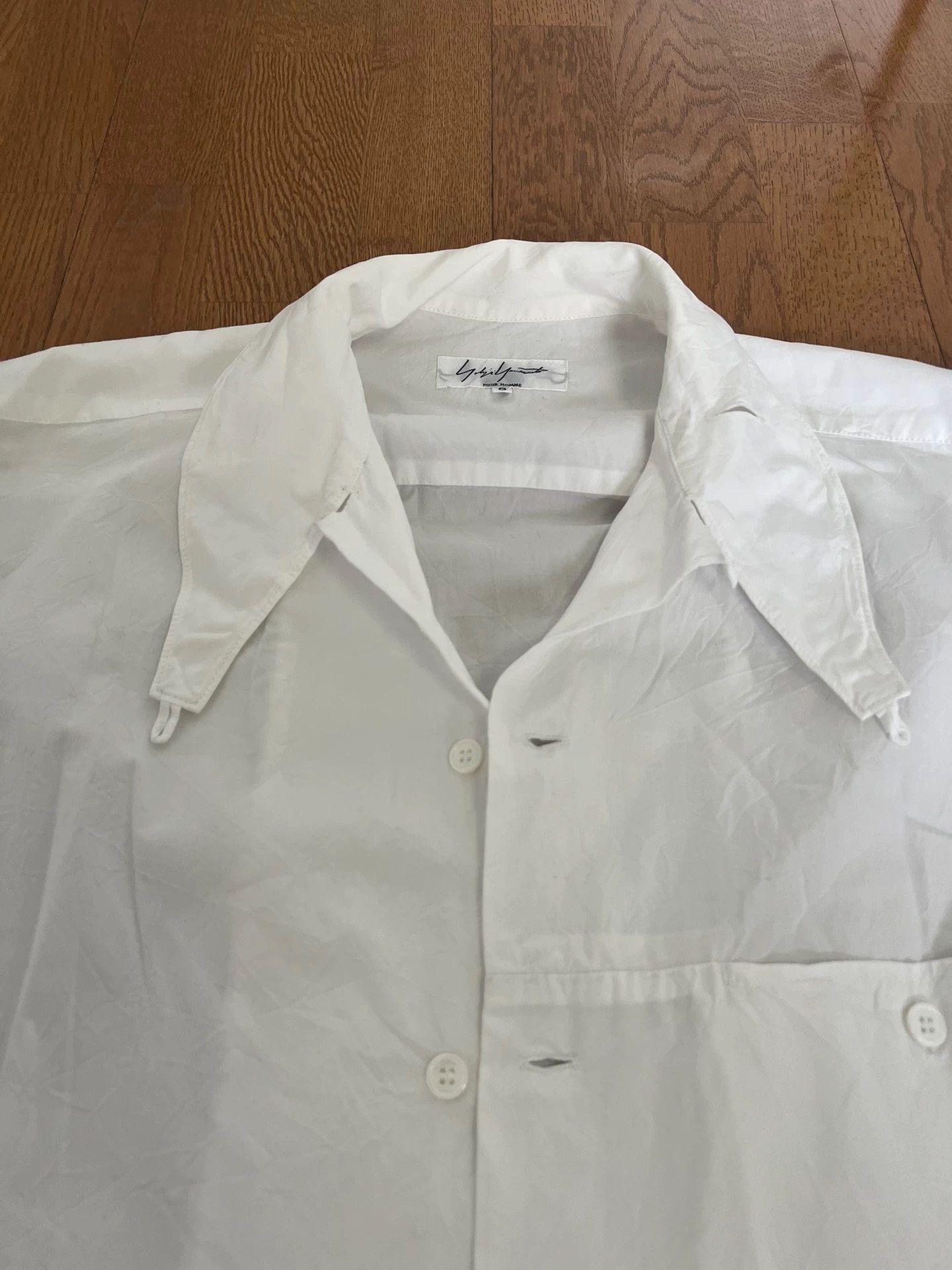 Yohji Yamamoto Yohji Yamamoto White Turtleneck Shaped Shirt - -DMC Size US L / EU 52-54 / 3 - 2 Thumbnail