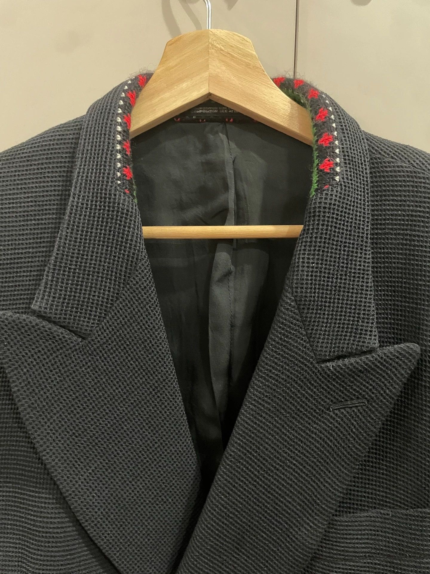 Yohji Yamamoto Yohji Yamamoto 1995Aw Show Flower Knitted Collar Suit 2409- -DMC Size US S / EU 44-46 / 1 - 3 Thumbnail