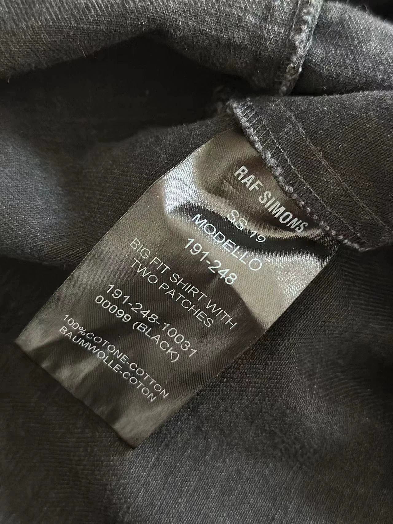 Raf Simons RAF SIMONS 19ss silver portrait patch denim shirt