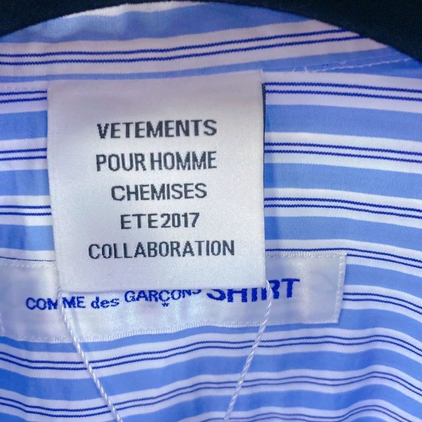 Comme des Garcons Comme Des Garcons Blue striped shirt -DMC Size US XS / EU 42 / 0 - 8 Thumbnail