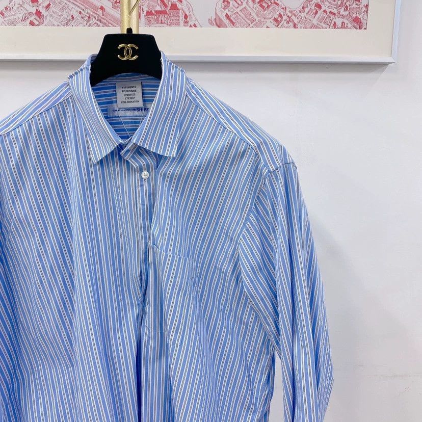 Comme des Garcons Comme Des Garcons Blue striped shirt -DMC Size US XS / EU 42 / 0 - 3 Thumbnail
