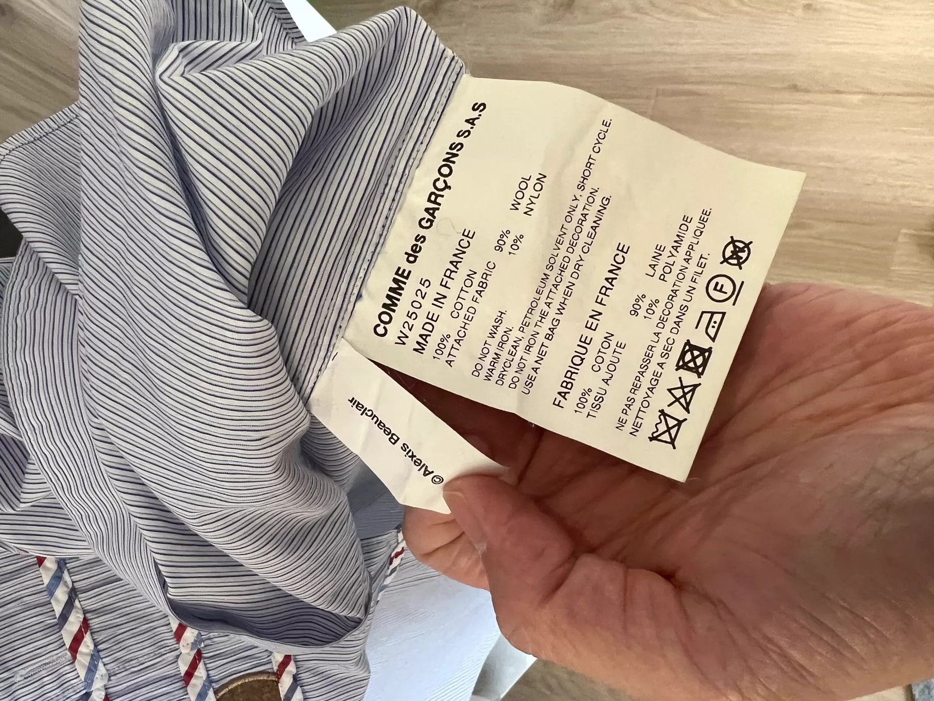 Comme des Garcons Comme Des Garcons Striped back zipper shirt -DMC Size US M / EU 48-50 / 2 - 7 Thumbnail