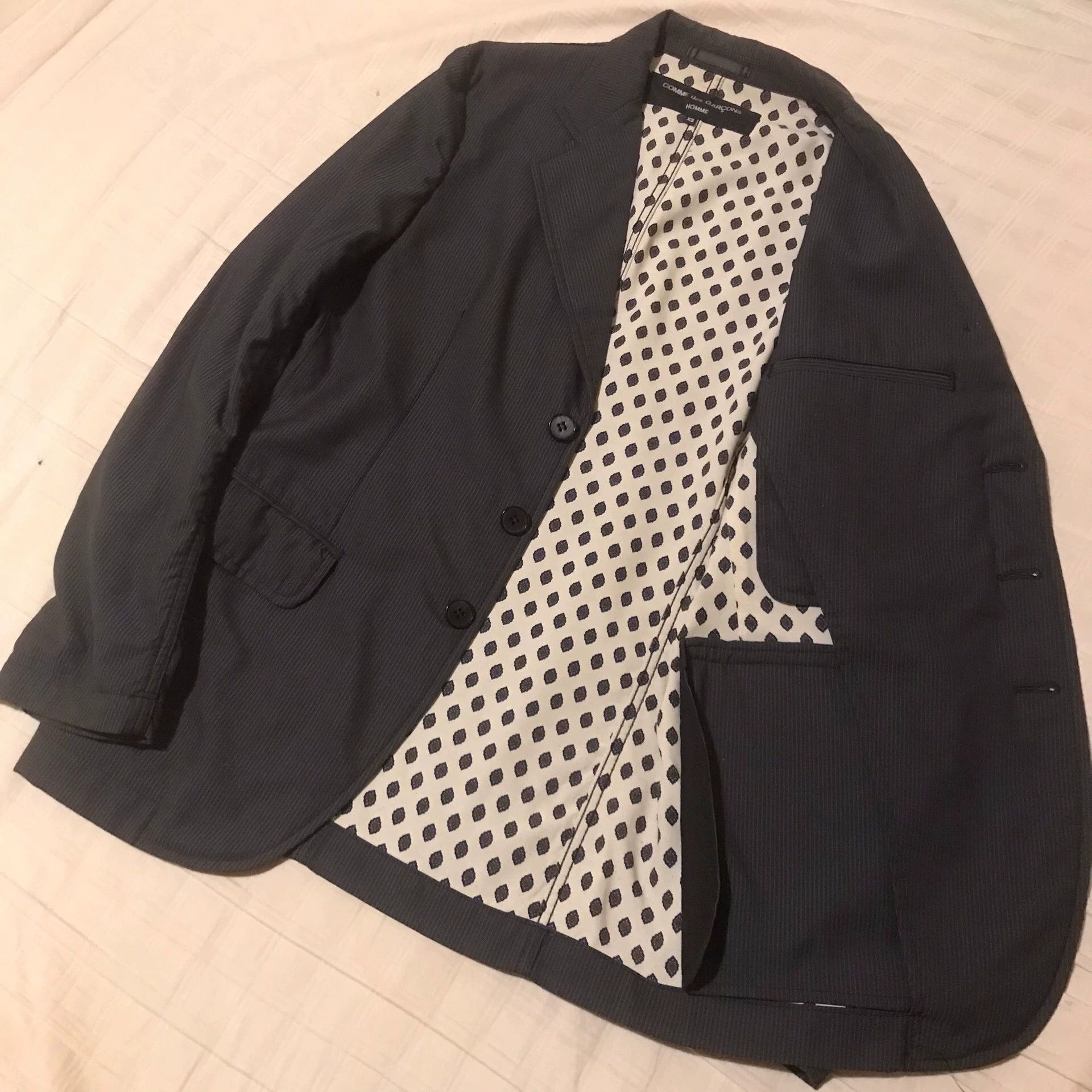 Comme des Garcons Comme Des Garcons Grey pleated suit jacket -DMC Size US XS / EU 42 / 0 - 5 Thumbnail