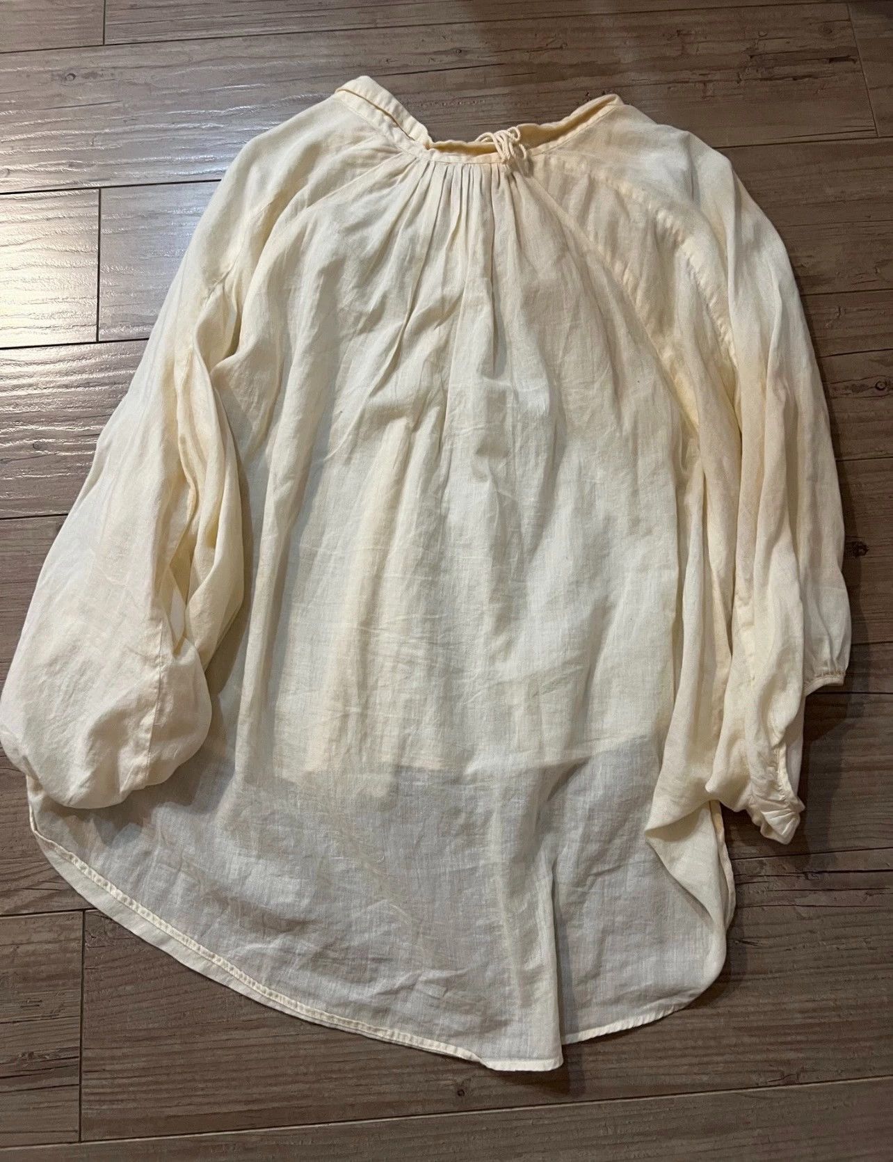 Kapital Kapital Beige Smock Classic Cocoon Umbrella Drawstring Top -DMC Size US S / EU 44-46 / 1 - 3 Thumbnail