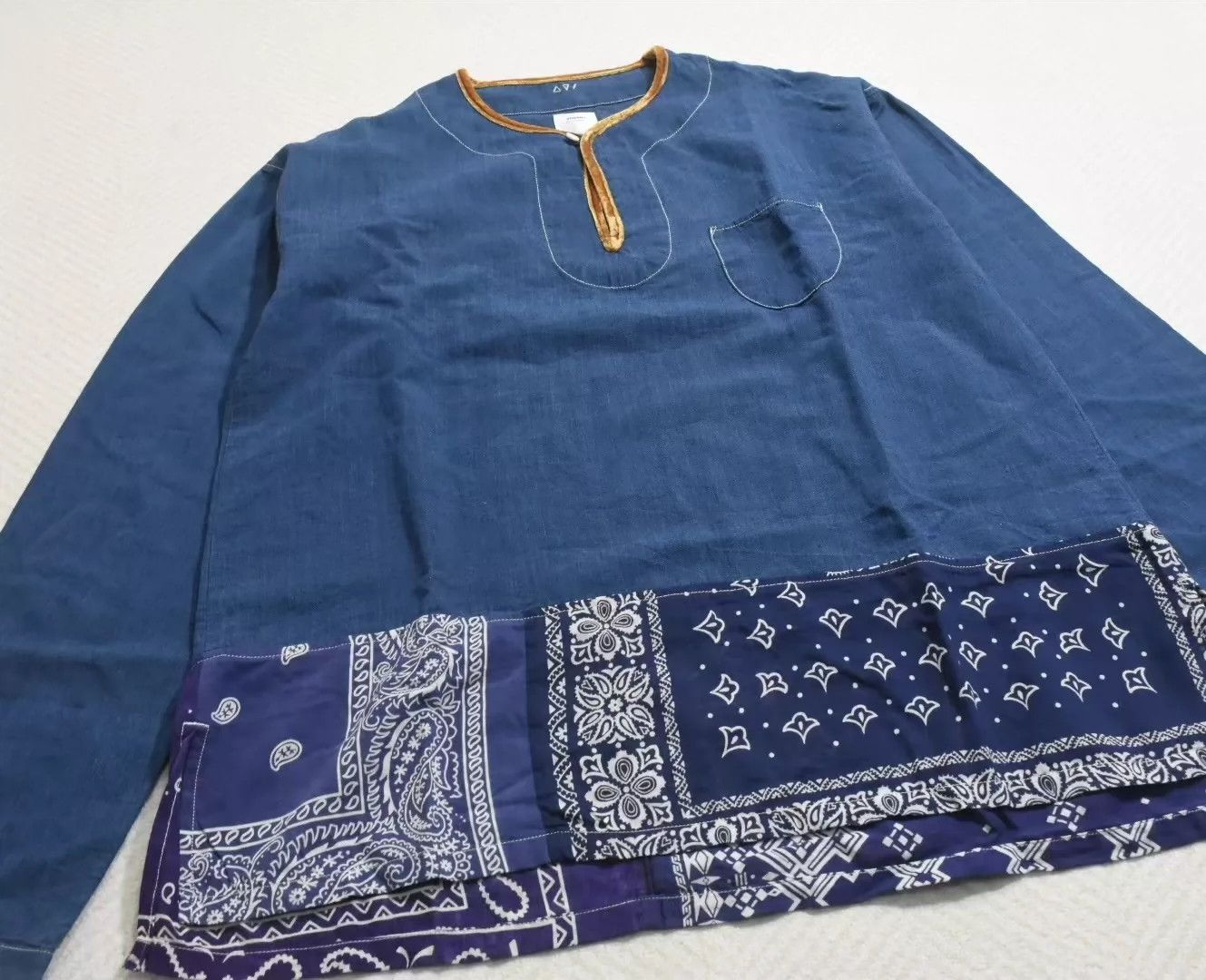 Visvim VISVIM 19AW BORDER TUNIC P.O. Cashew flower shirt -DMC Size US L / EU 52-54 / 3 - 2 Thumbnail