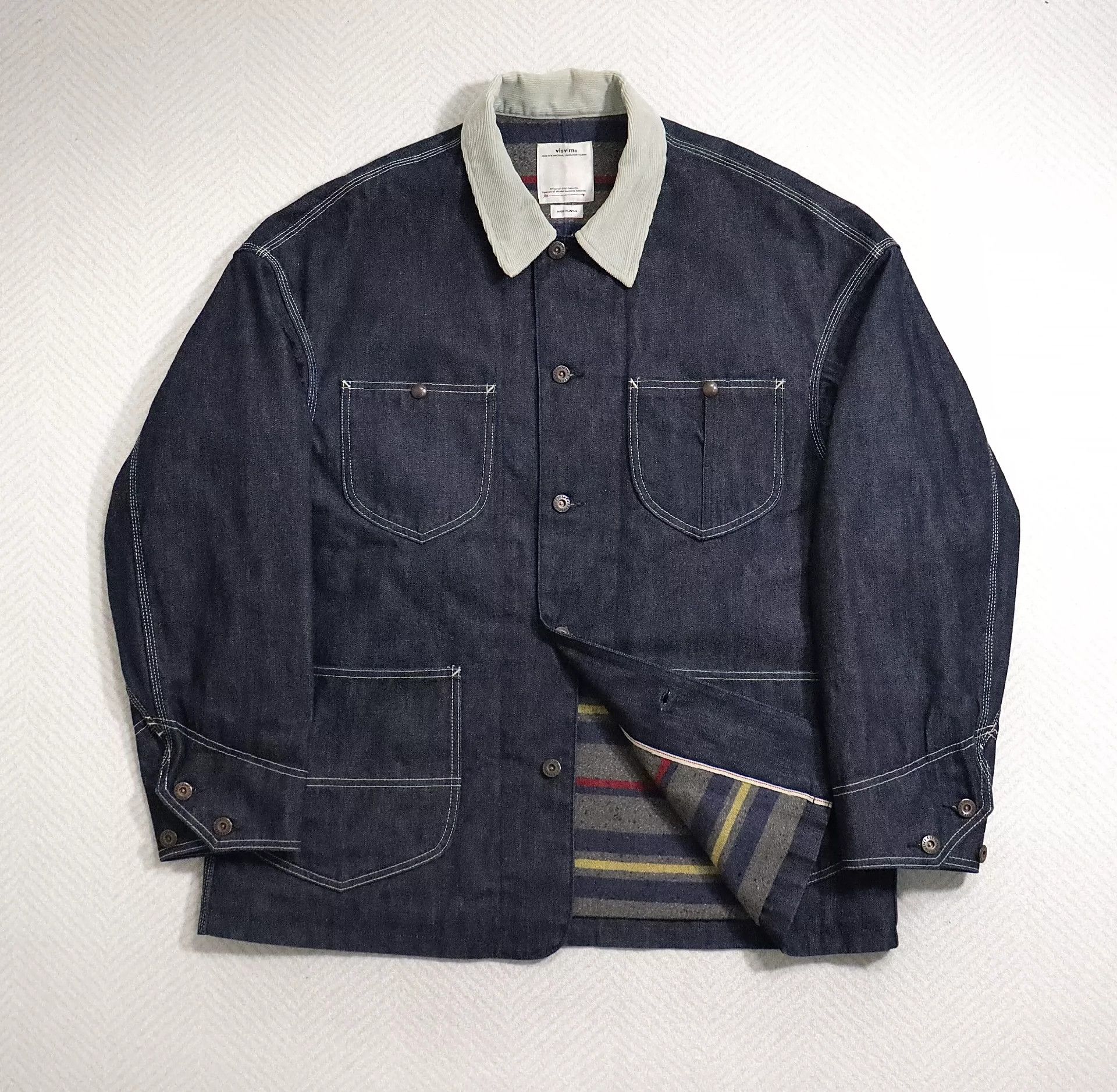 Visvim Visvim 22aw Jumbo Coverall Unwashed jacket -DMC Size US M / EU 48-50 / 2 - 2 Thumbnail