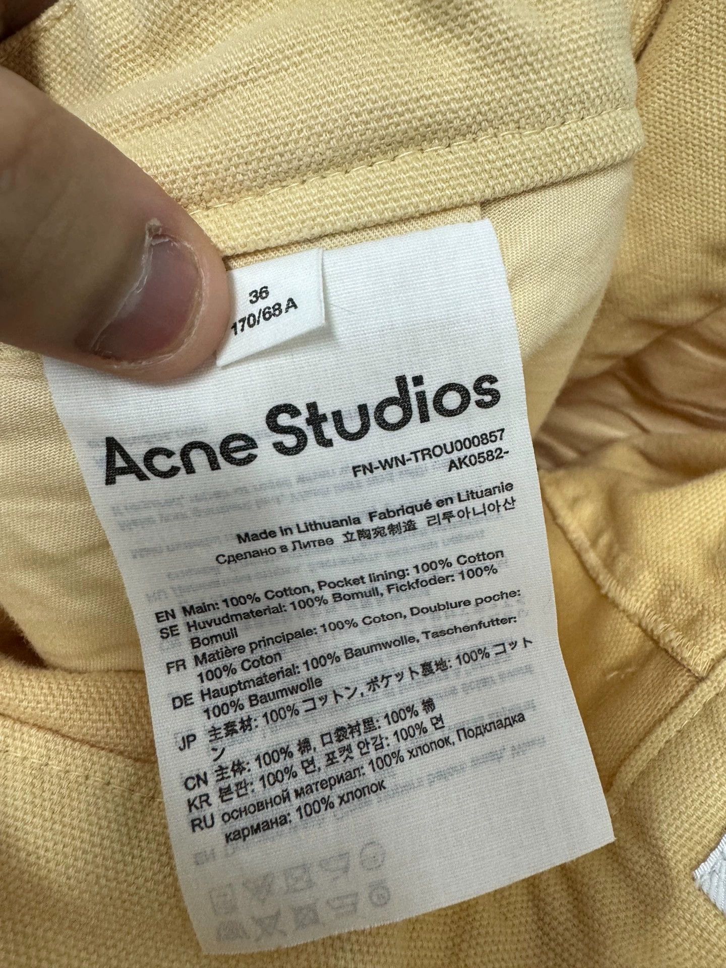 Acne Studios Acne Studios original lemon yellow old - -DMC Size US 36 / EU 52 - 8 Thumbnail