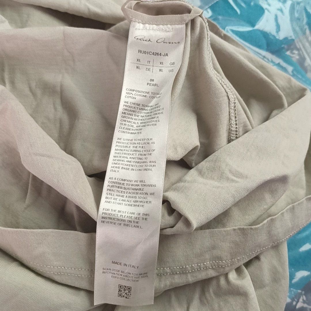 Rick Owens RICK OWENS SS23 solid color T-shirt with round sleeves shirt -DMC Size US XL / EU 56 / 4 - 3 Thumbnail