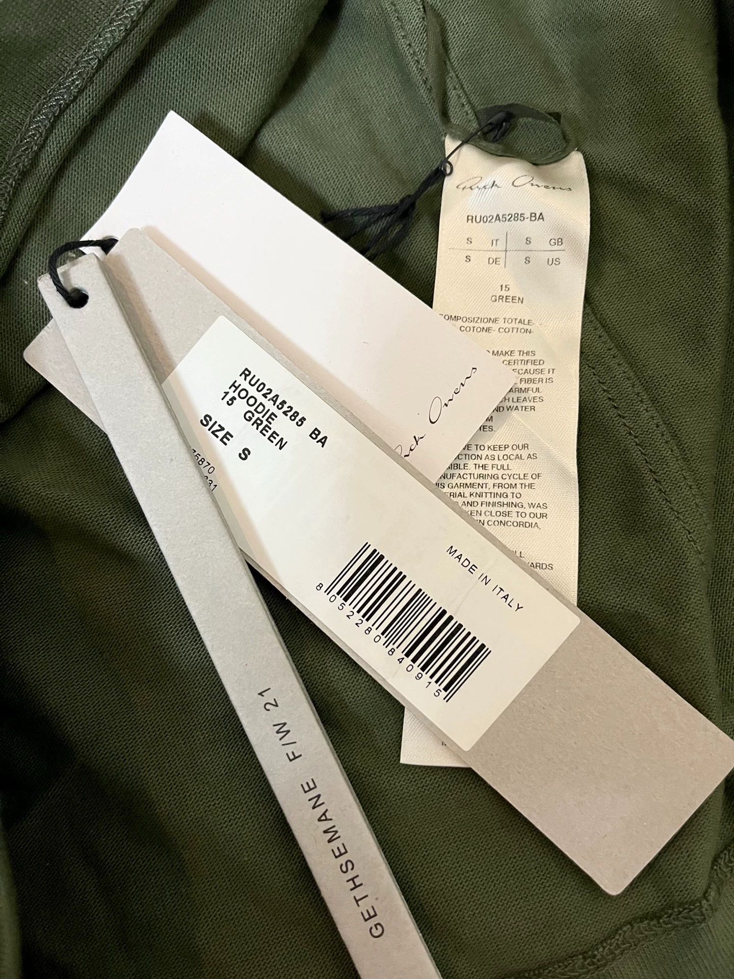 Rick Owens Rick owens mainline green sweater - -DMC Size US S / EU 44-46 / 1 - 3 Thumbnail