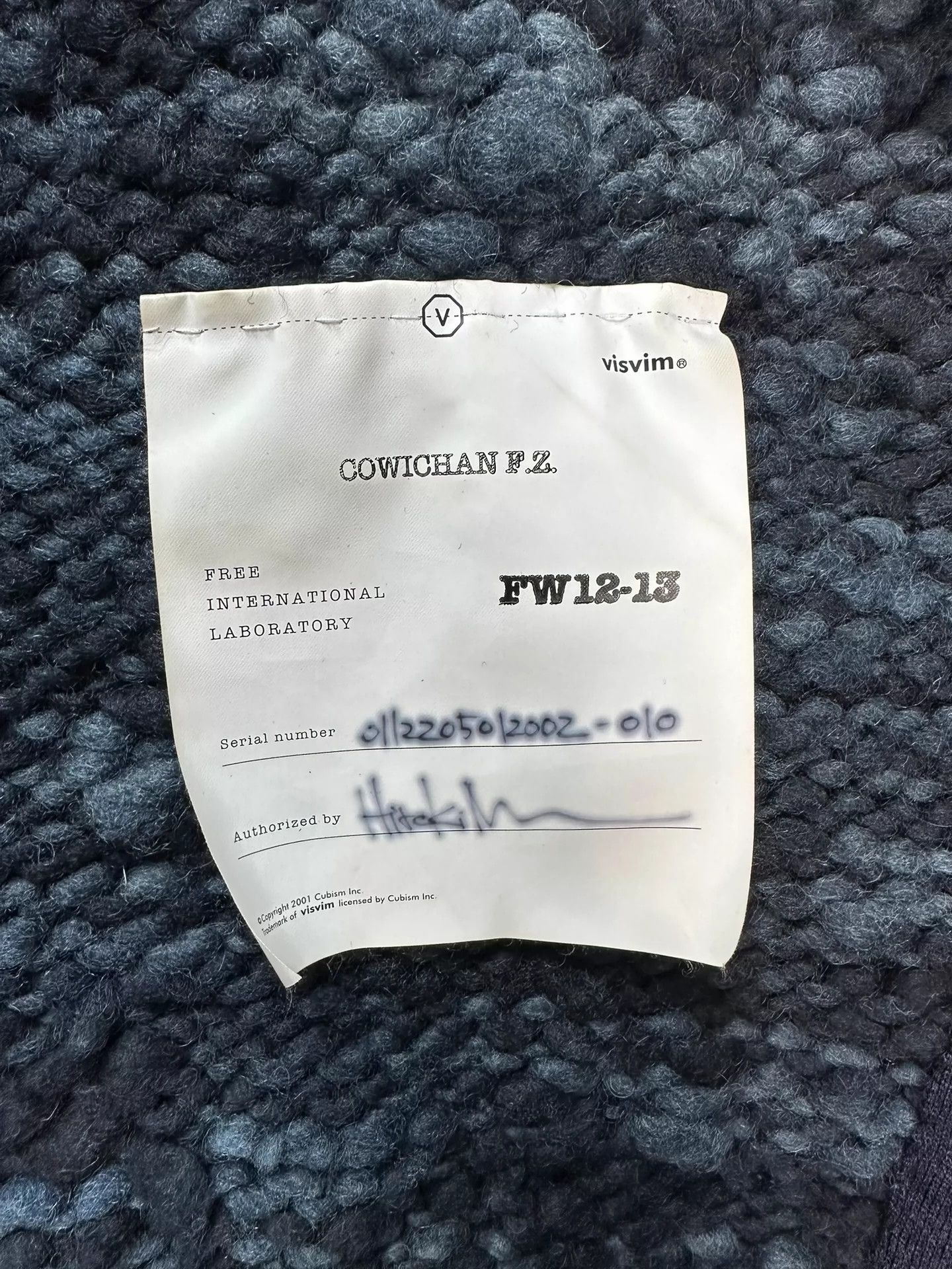 Visvim VISVIM 12AW COWICHAN F.Z. Natural Dye Indigo Wool Zipper S -DMC Size US S / EU 44-46 / 1 - 5 Thumbnail