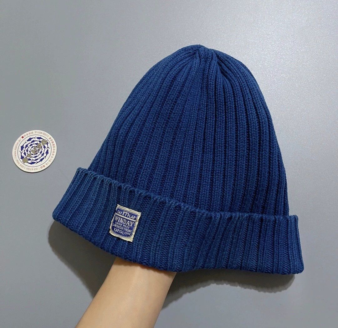Kapital Kapital Hirata Blue Dyed Cowboy Flying Hat Ear Protector -DMC Size ONE SIZE - 2 Thumbnail