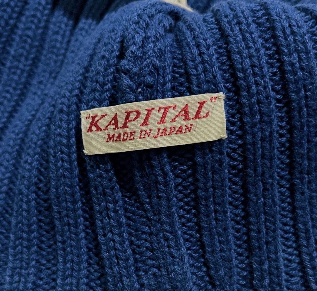 Kapital Kapital Hirata Blue Dyed Cowboy Flying Hat Ear Protector -DMC Size ONE SIZE - 5 Thumbnail
