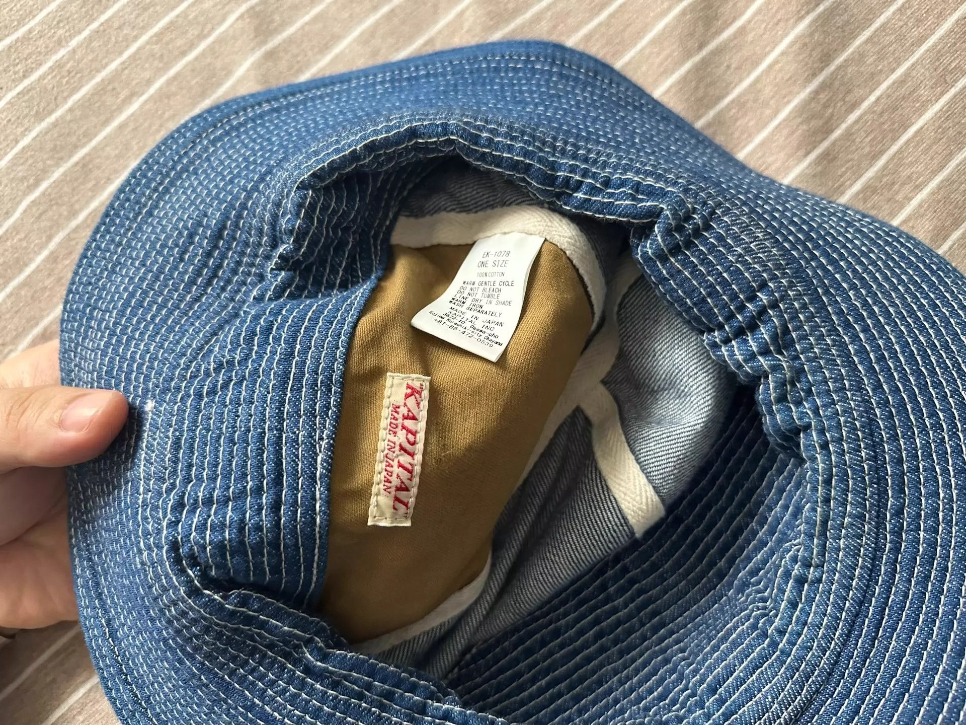 Kapital Kapital Blue Dyed Fisherman Hat Gourd Hat - -DMC Size ONE SIZE - 4 Thumbnail