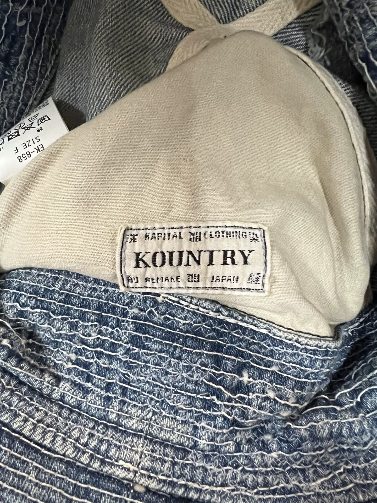 Kapital Kapital Cowboy Destroy Erosive Fisherman Hat - -DMC Size ONE SIZE - 4 Thumbnail
