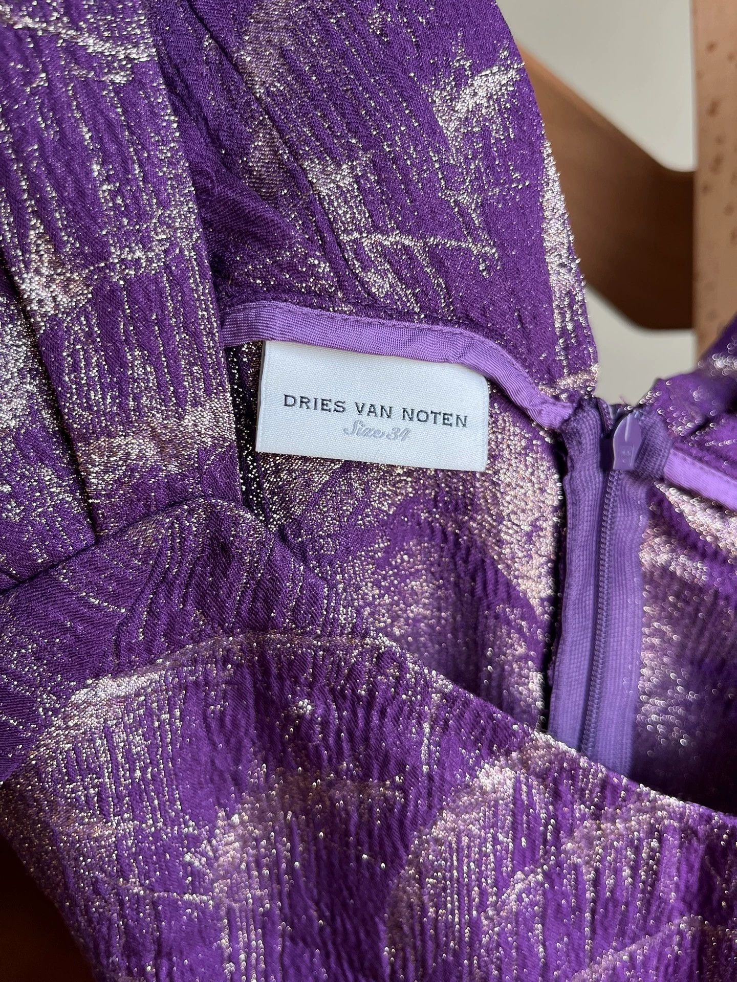 Dries Van Noten DRIES VAN NOTEN Purple silk blend dress - -DMC Size US XS / EU 42 / 0 - 5 Thumbnail
