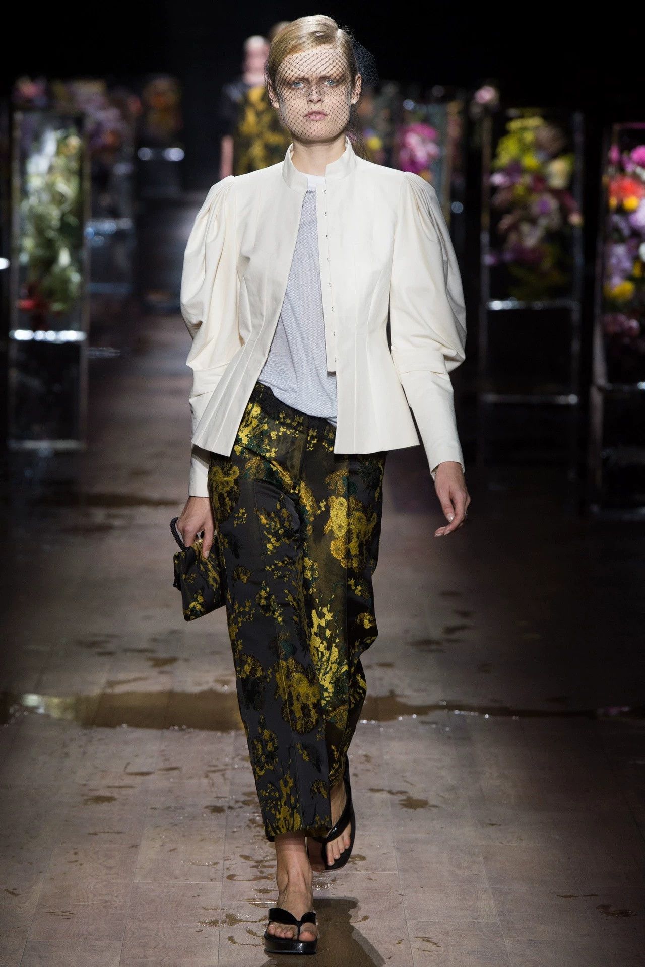 Dries Van Noten DRIES VAN NOTEN Show heavy stitching bead jacquard dress -DMC Size US S / EU 44-46 / 1 - 6 Thumbnail
