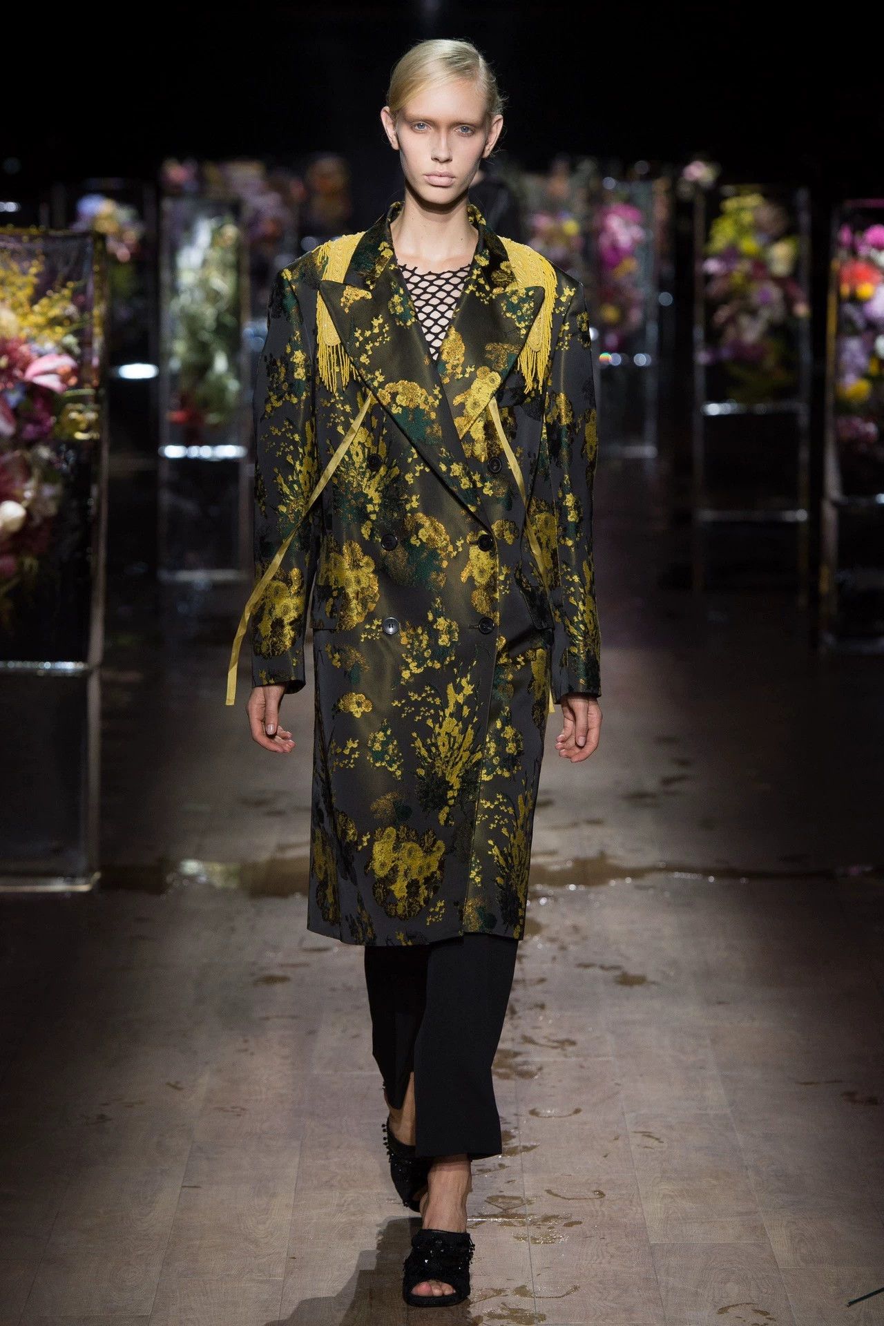 Dries Van Noten DRIES VAN NOTEN Show heavy stitching bead jacquard dress -DMC Size US S / EU 44-46 / 1 - 7 Thumbnail