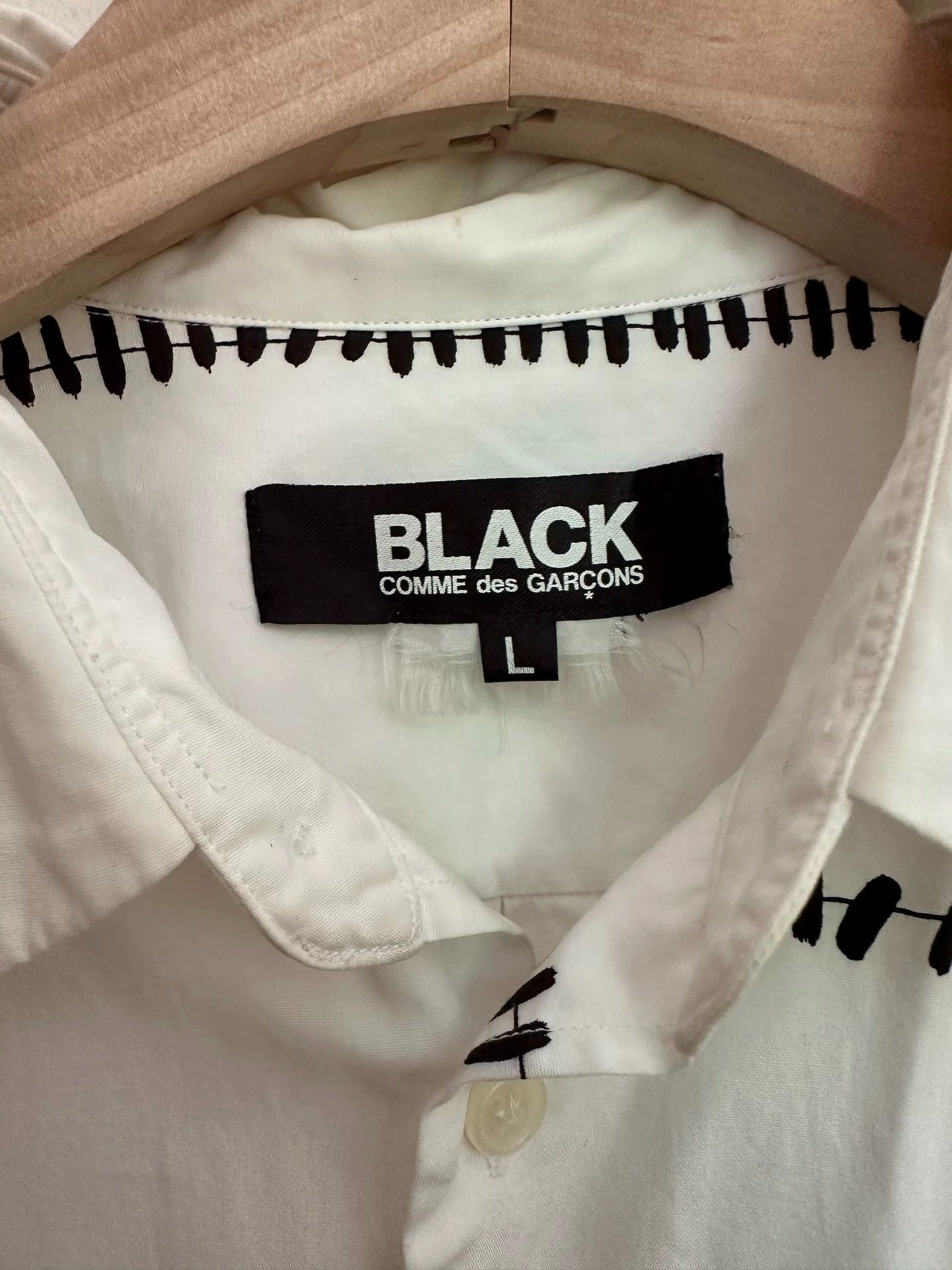 Comme des Garcons Comme Des Garcons White black striped long sleeved shirt -DMC Size US L / EU 52-54 / 3 - 3 Thumbnail