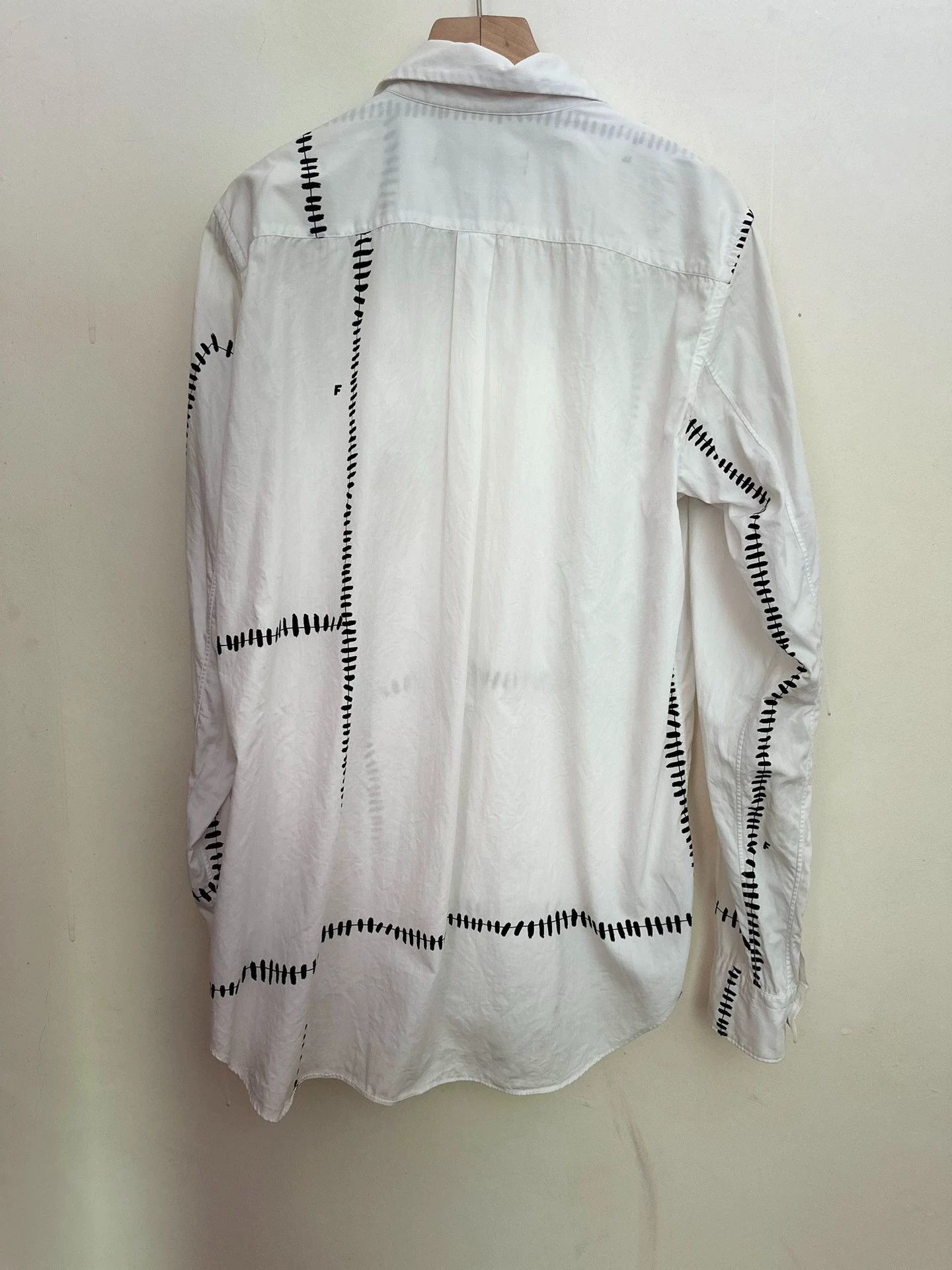 Comme des Garcons Comme Des Garcons White black striped long sleeved shirt -DMC Size US L / EU 52-54 / 3 - 2 Thumbnail